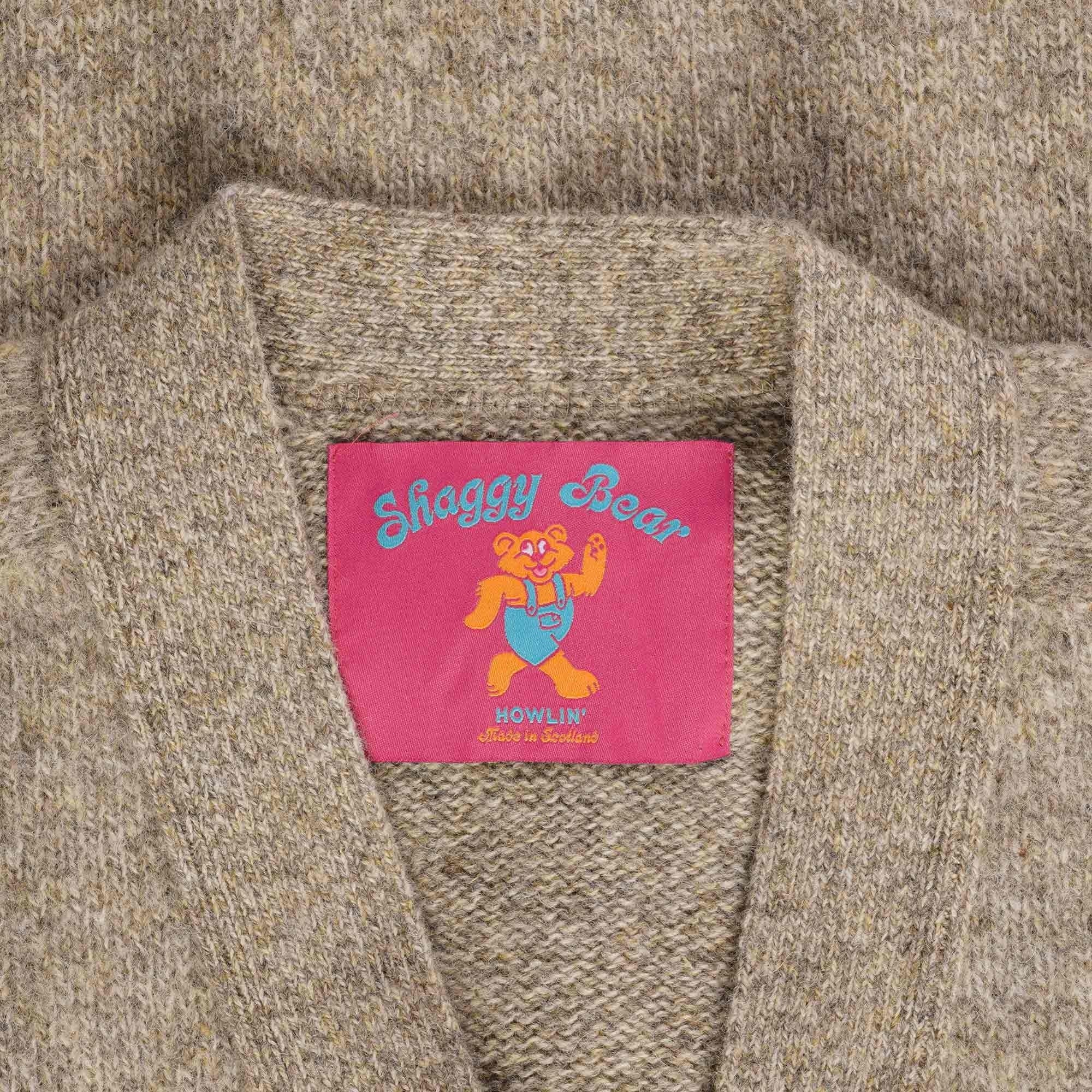 Howlin' Shaggy Bear Cardigan - Shrooms