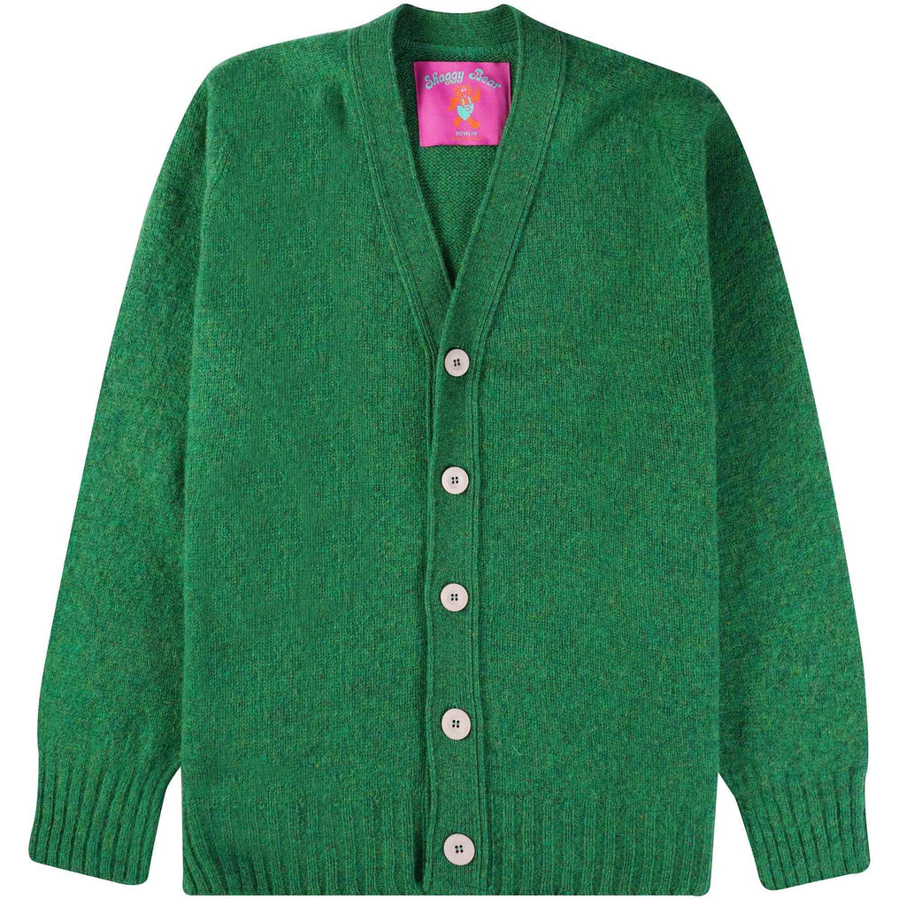 Howlin' Shaggy Bear Cardigan - Greenlover