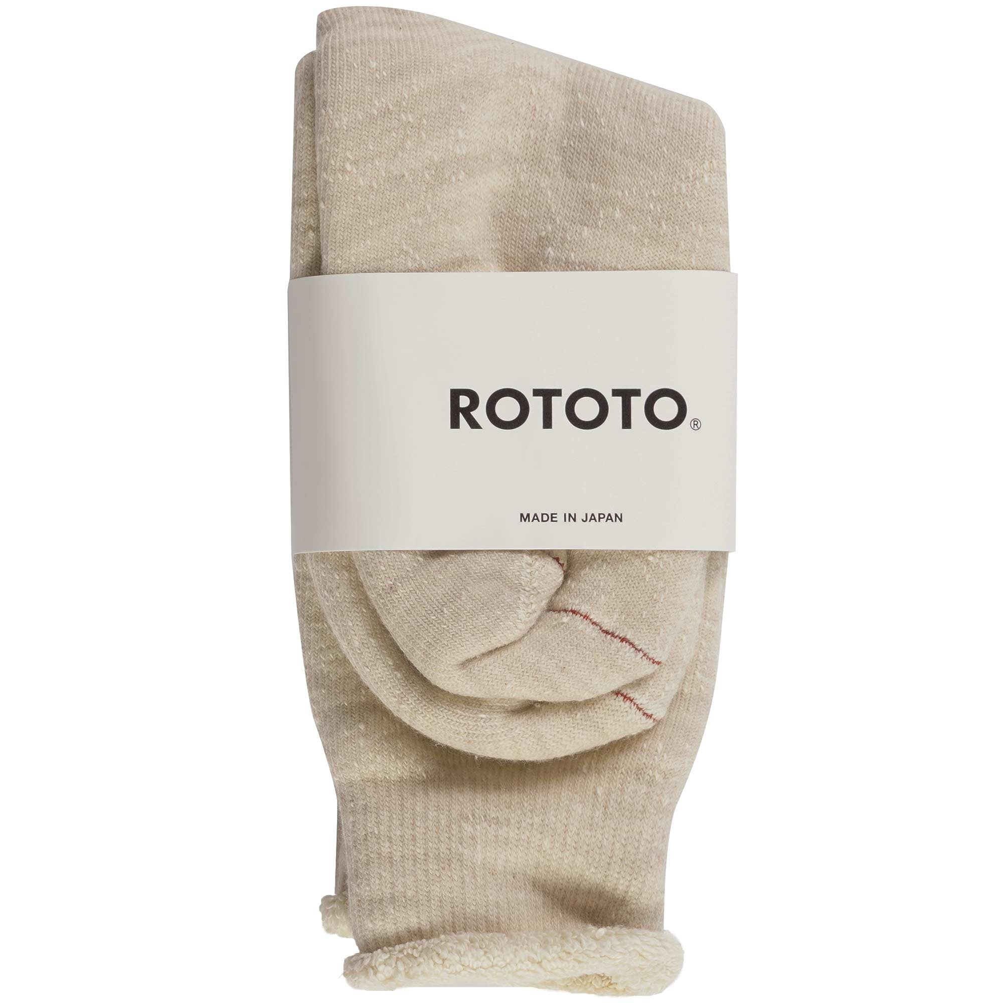 RoToTo Socks Double Face Crew Socks - Oatmeal