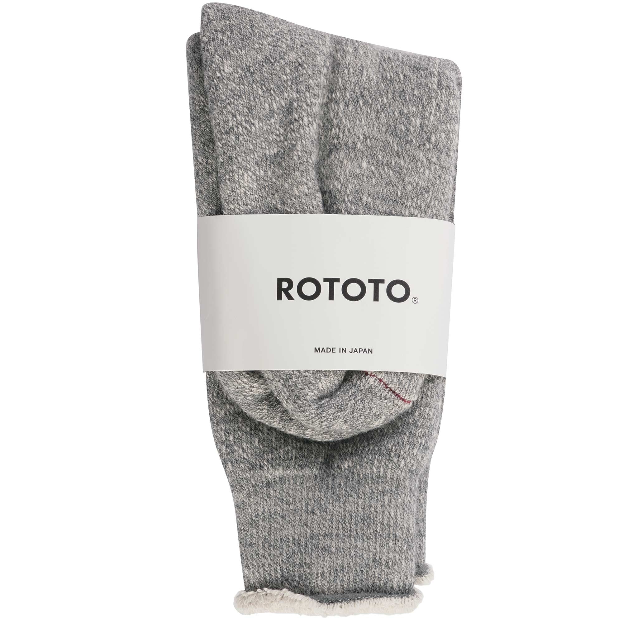 RoToTo Socks Double Face Crew Socks - Gray
