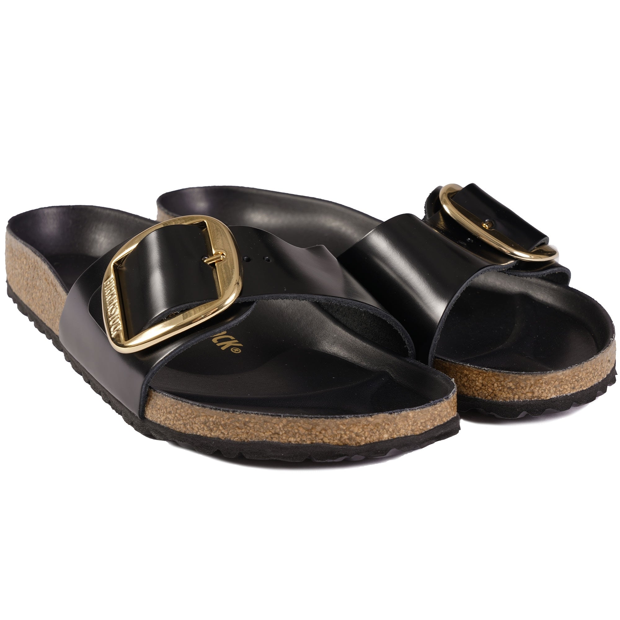 Birkenstock Womens Madrid Big Buckle - Shine Black