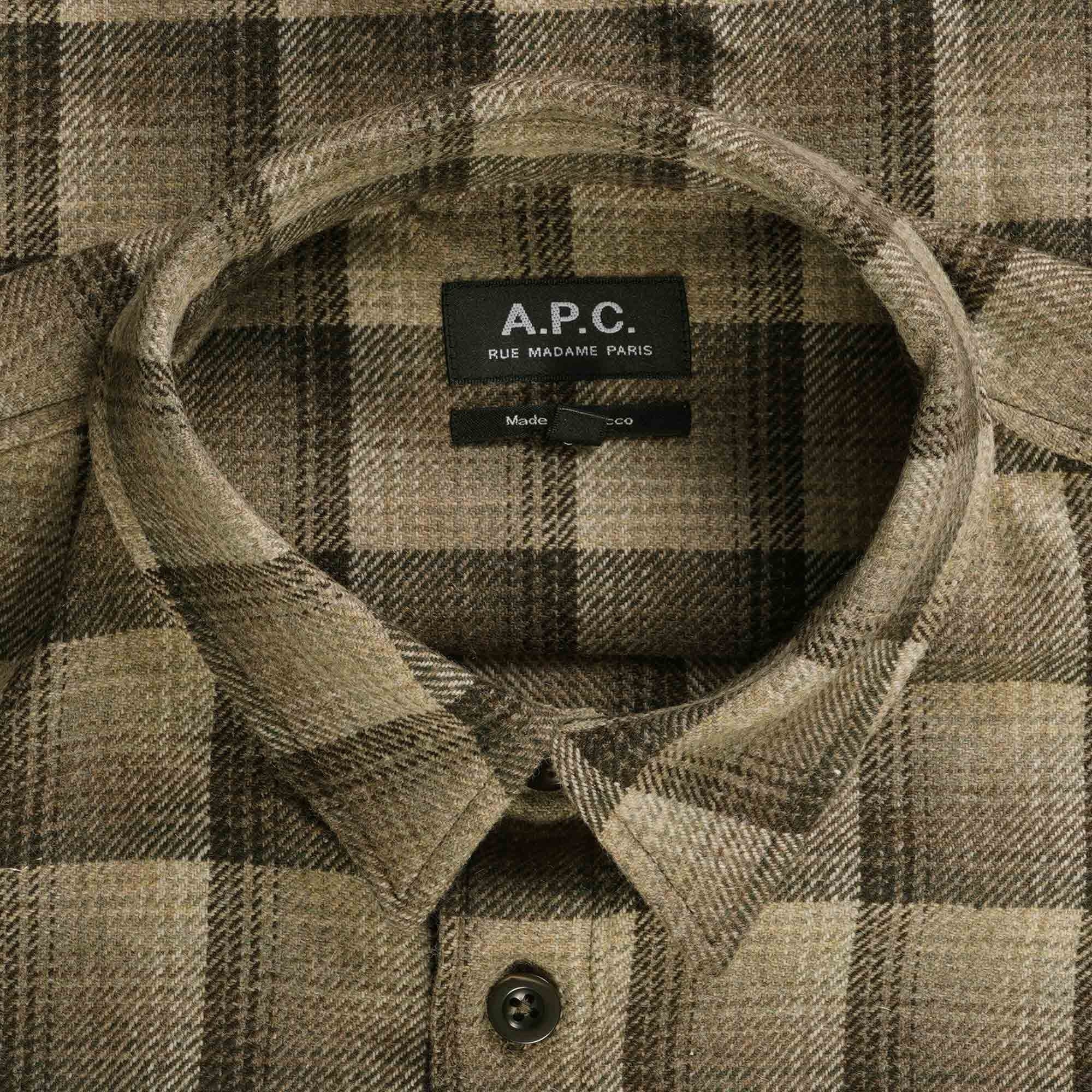 A.P.C. Trek Check Overshirt - Beige