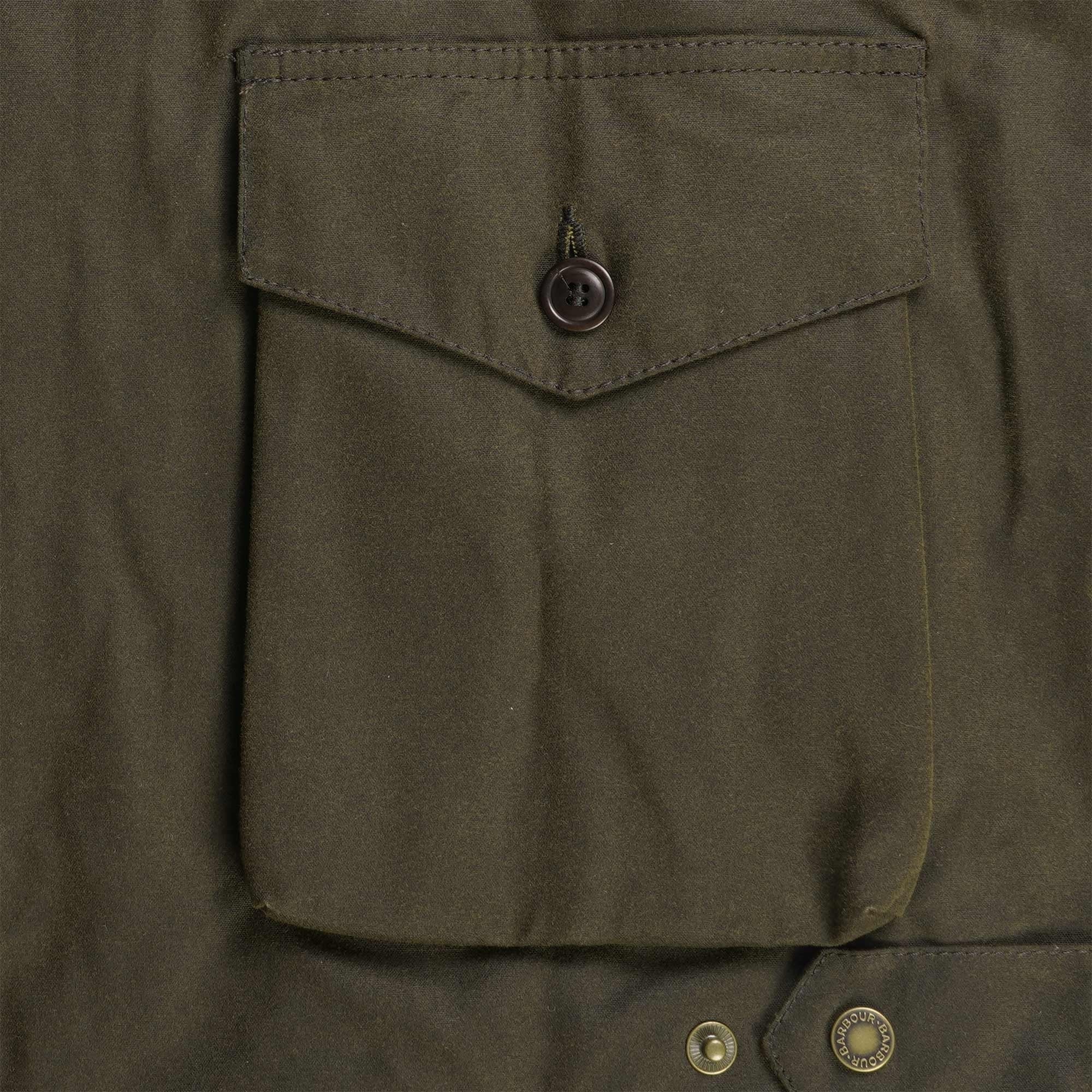 Brown Wax Jacket - Olive