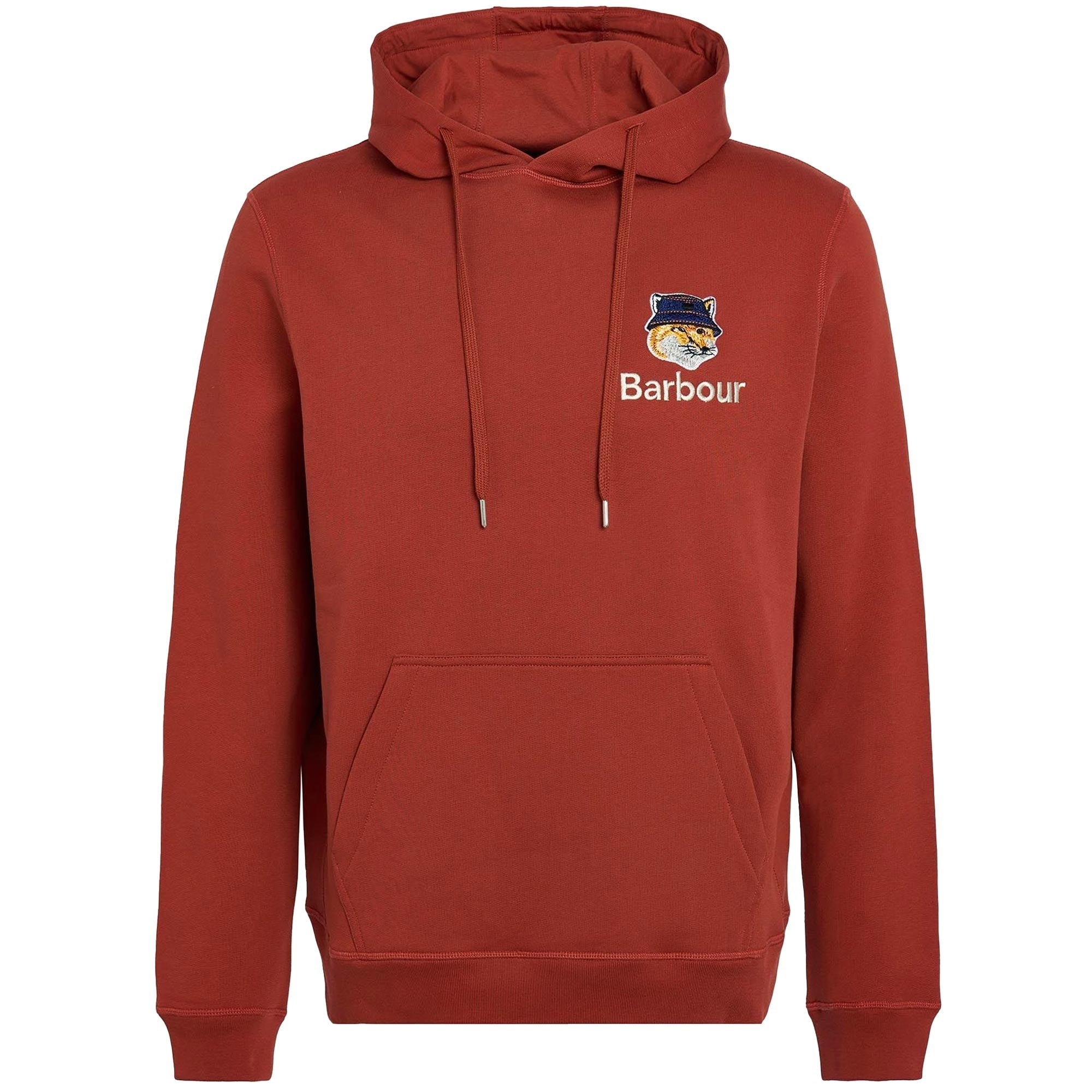 Barbour x Maison KitsunŽ Fox Head Hoodie - Burnt Orange – Stuarts