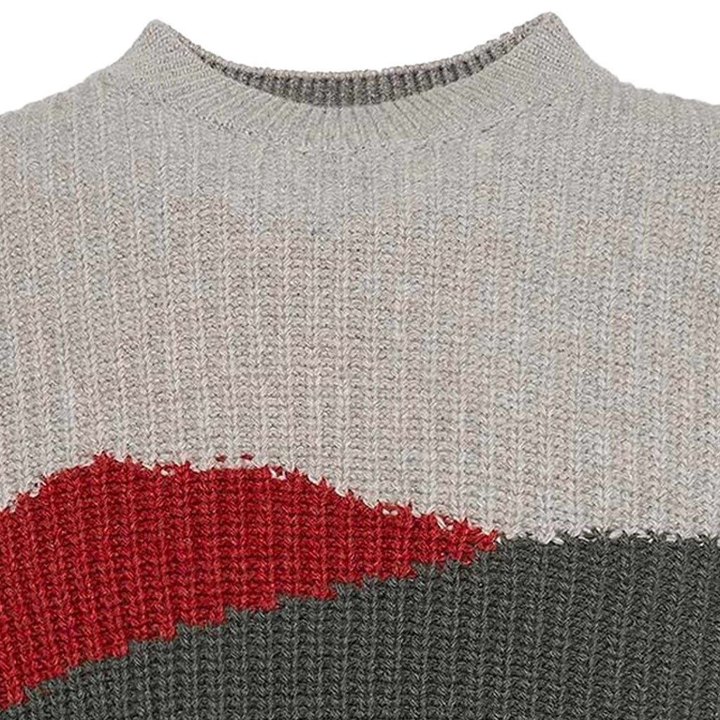 Barbour x Maison Kitsun Landscape Knitted Jumper - Navy