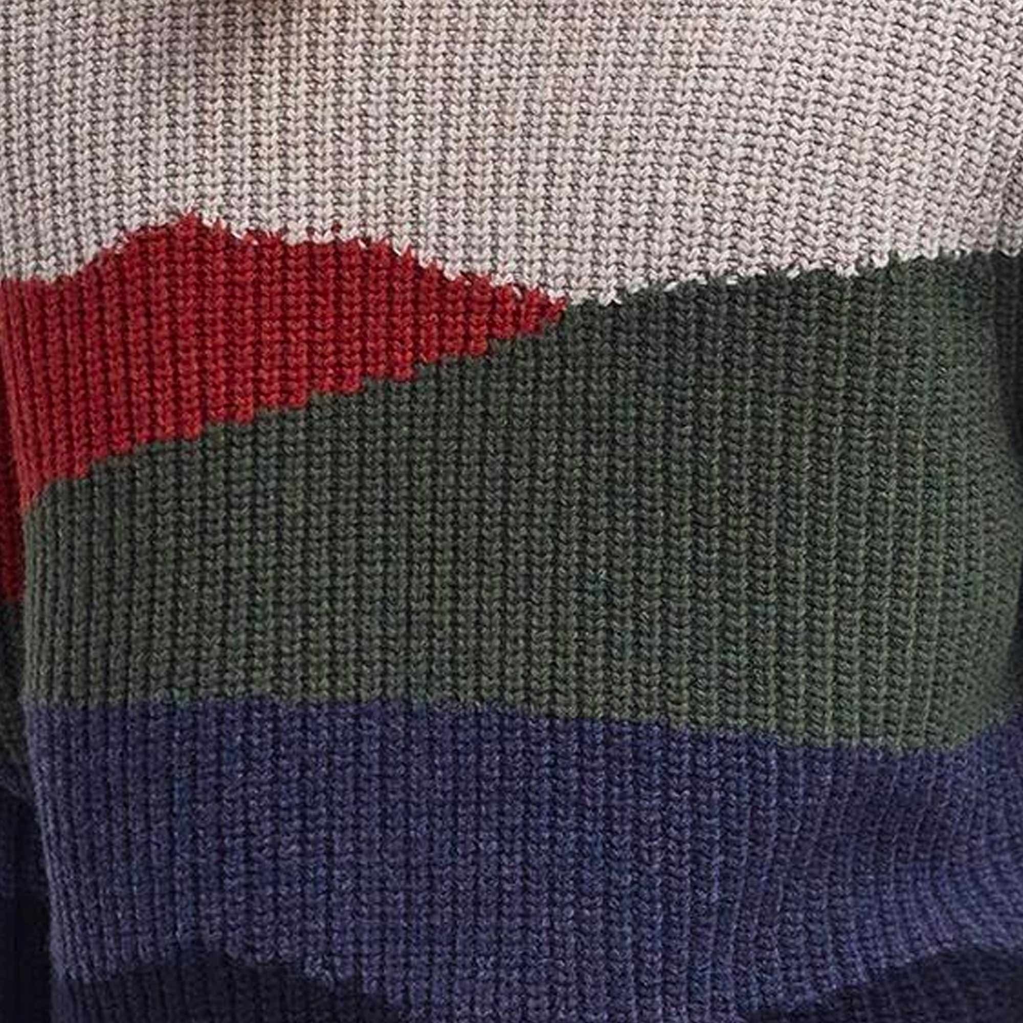Barbour x Maison Kitsun Landscape Knitted Jumper - Navy