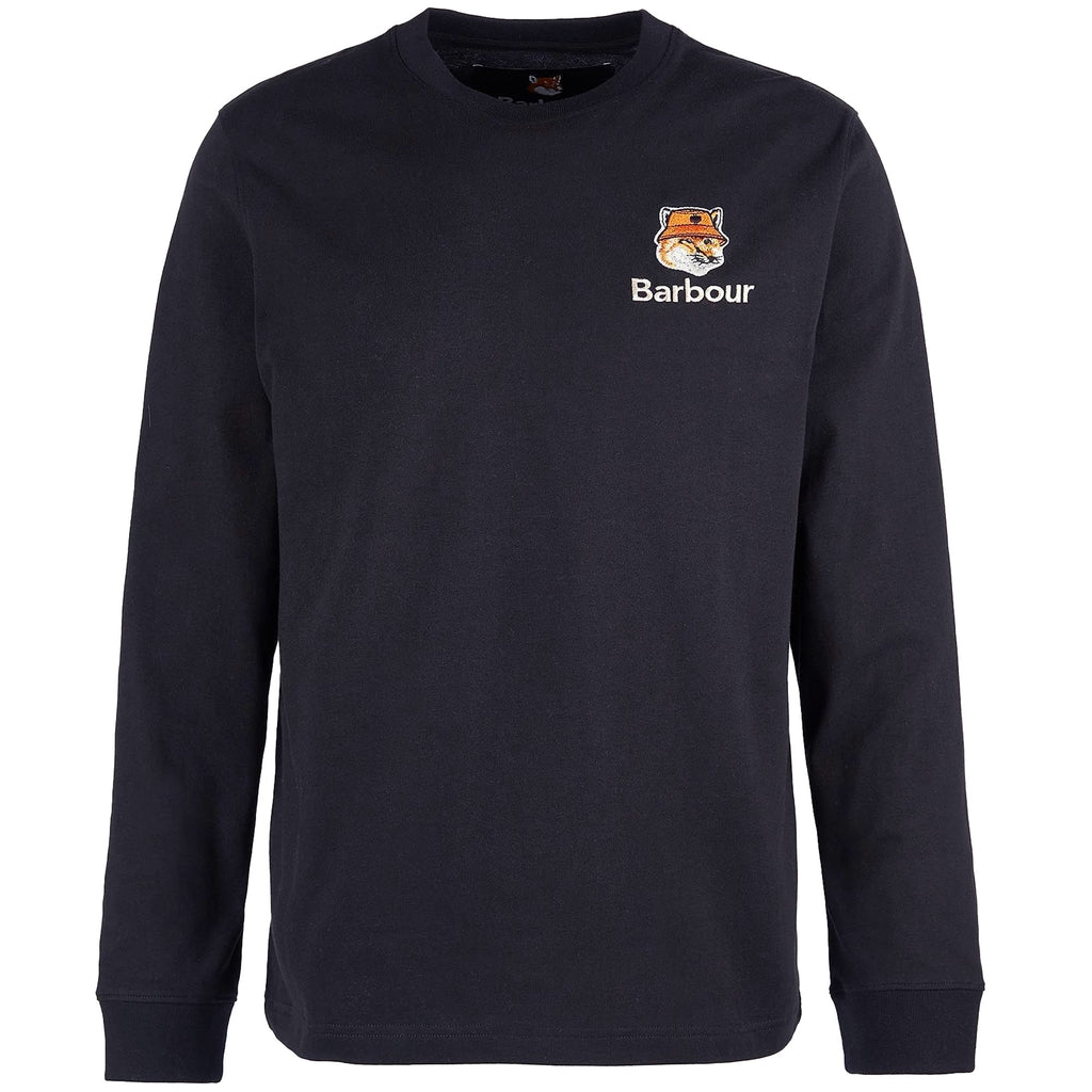 Barbour x Maison Kitsun Fox Head T-Shirt - Black