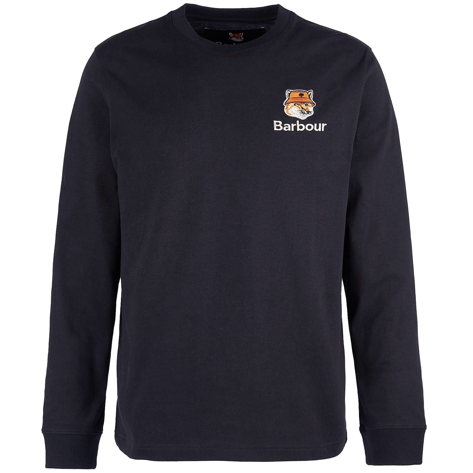 Barbour x Maison Kitsun Fox Head T-Shirt - Black