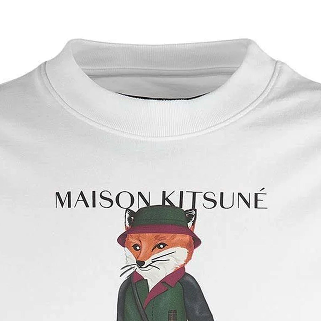Barbour x Maison Kitsun Beaufort Fox T-Shirt - White