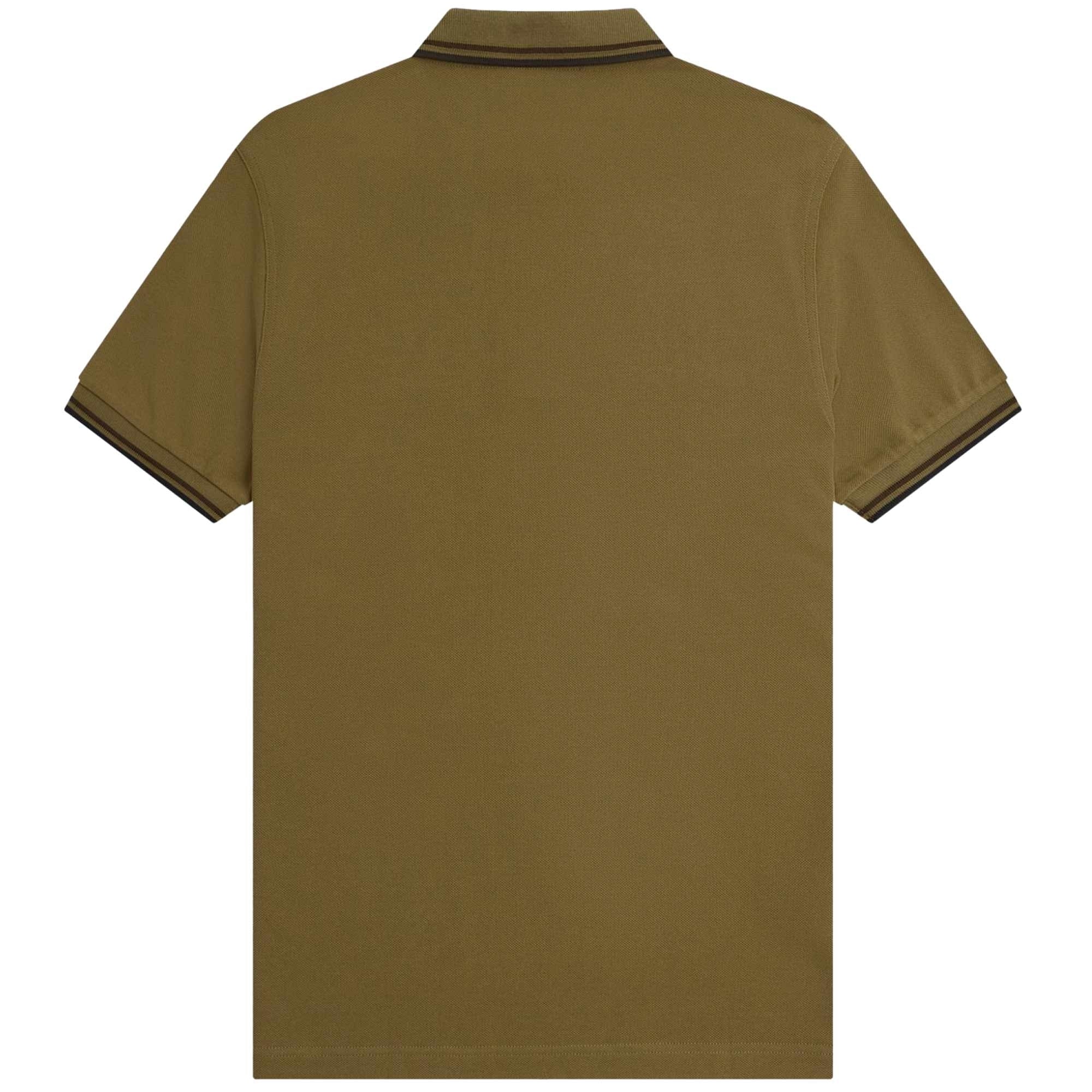 Fred Perry M3600 Polo Shirt - Shaded Stone and Black