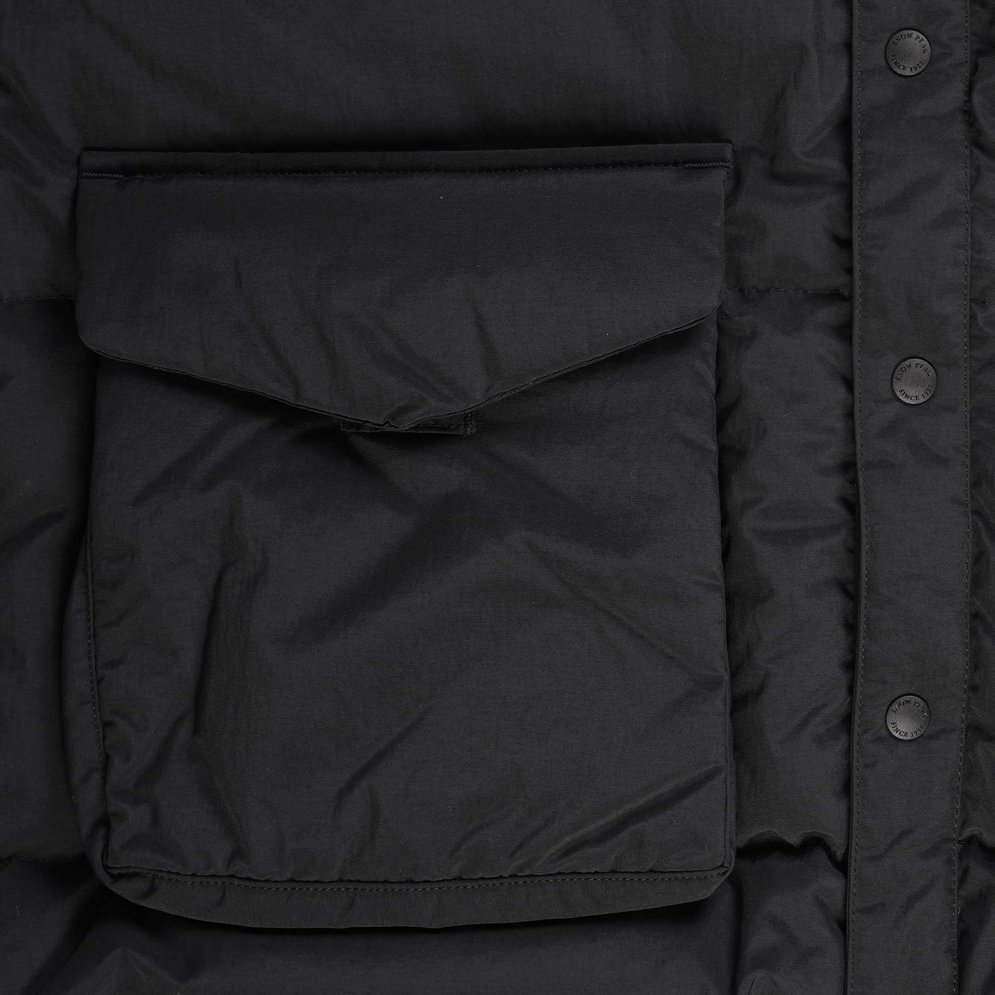 Snow Peak Recycled Down Vest - Black