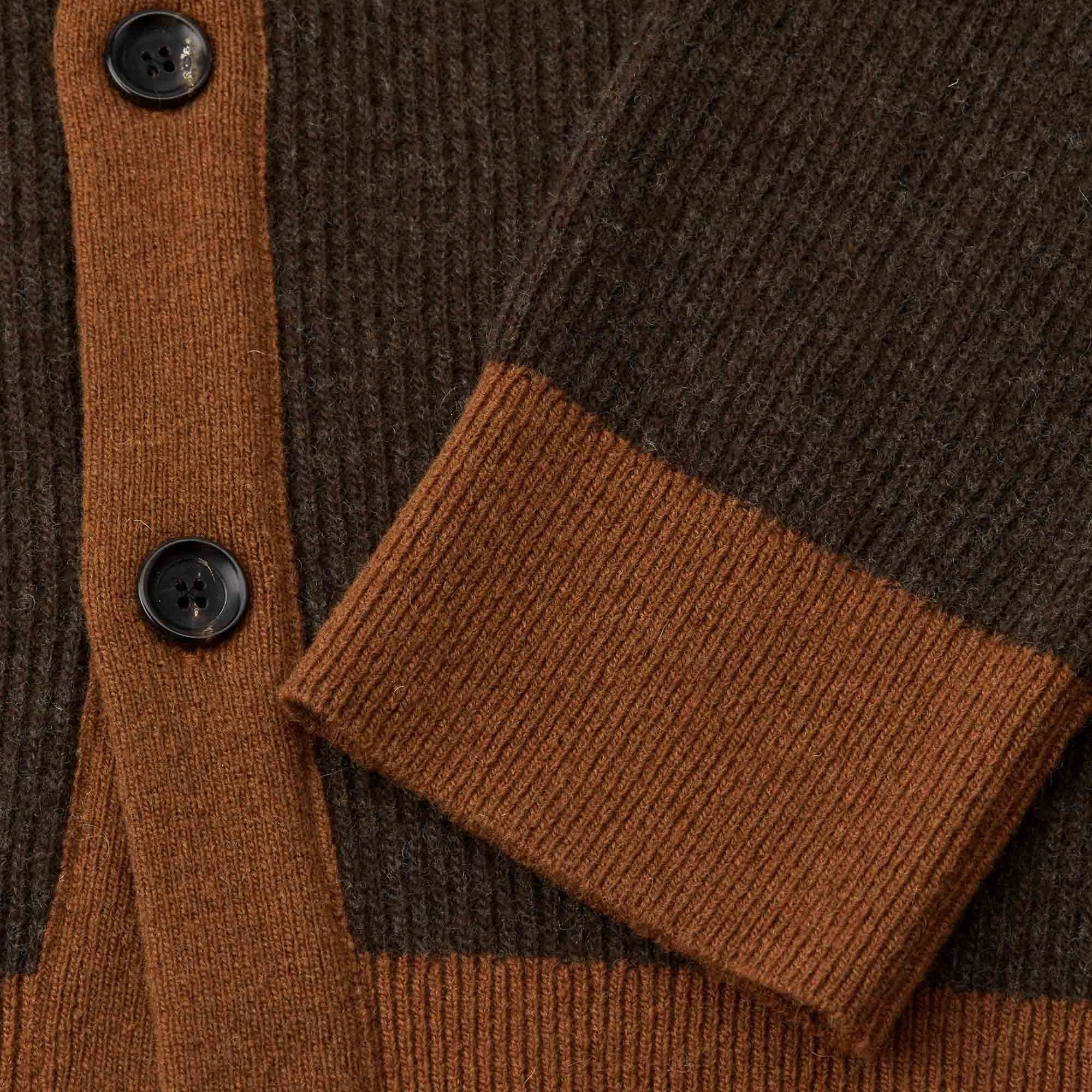 Oliver Spencer Caradale Cardigan - Benson Chocolate Brown