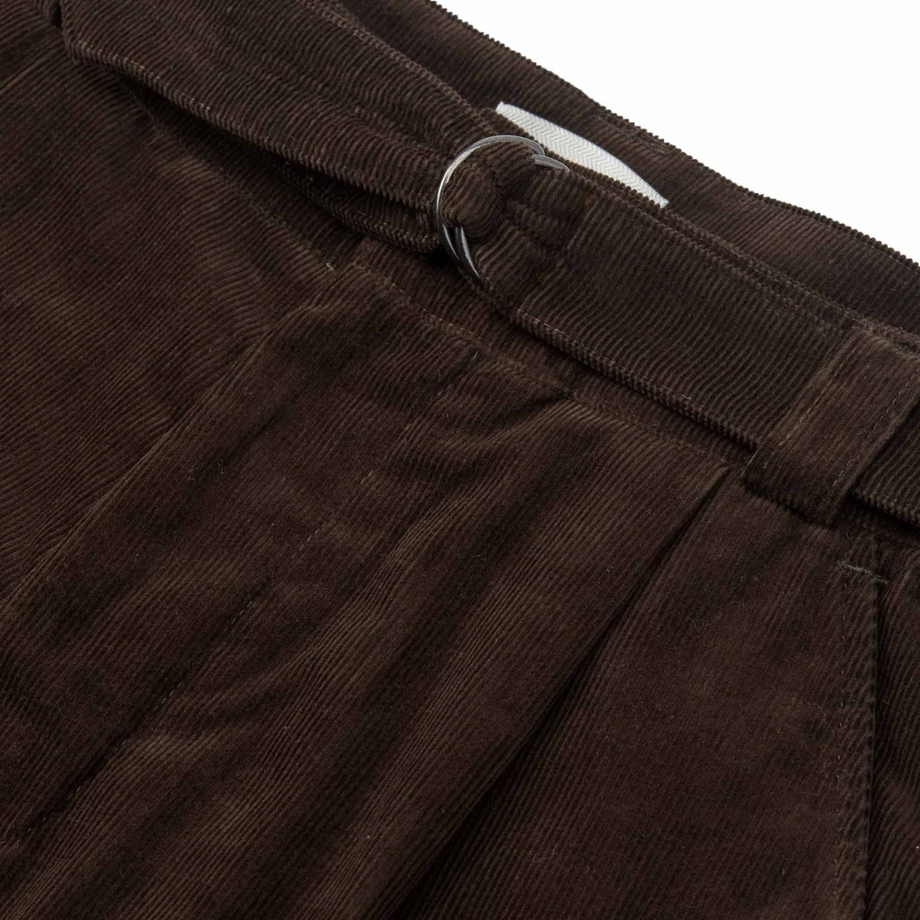 Oliver Spencer Belted Trousers - Whitton Cord Brown