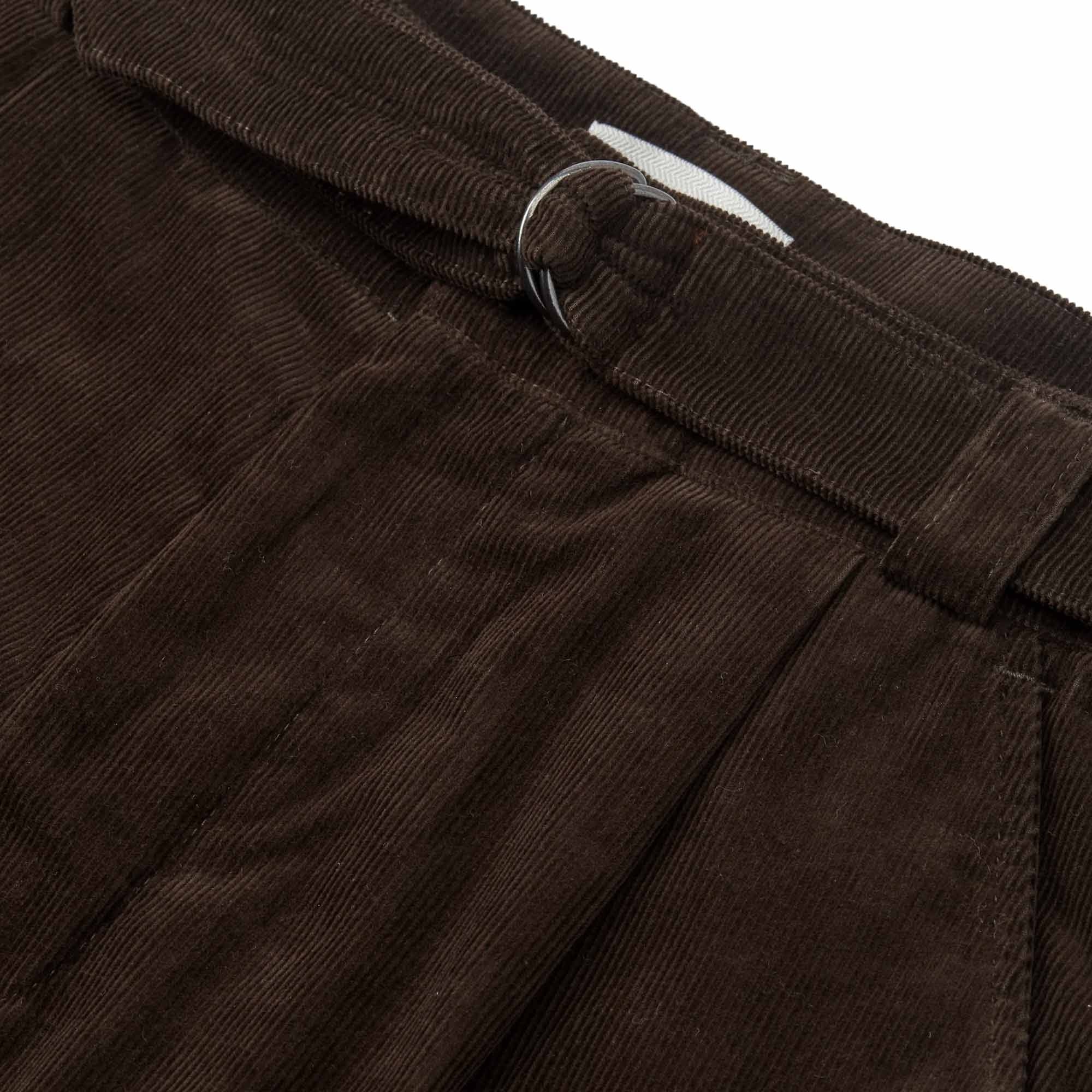Oliver Spencer Belted Trousers - Whitton Cord Brown