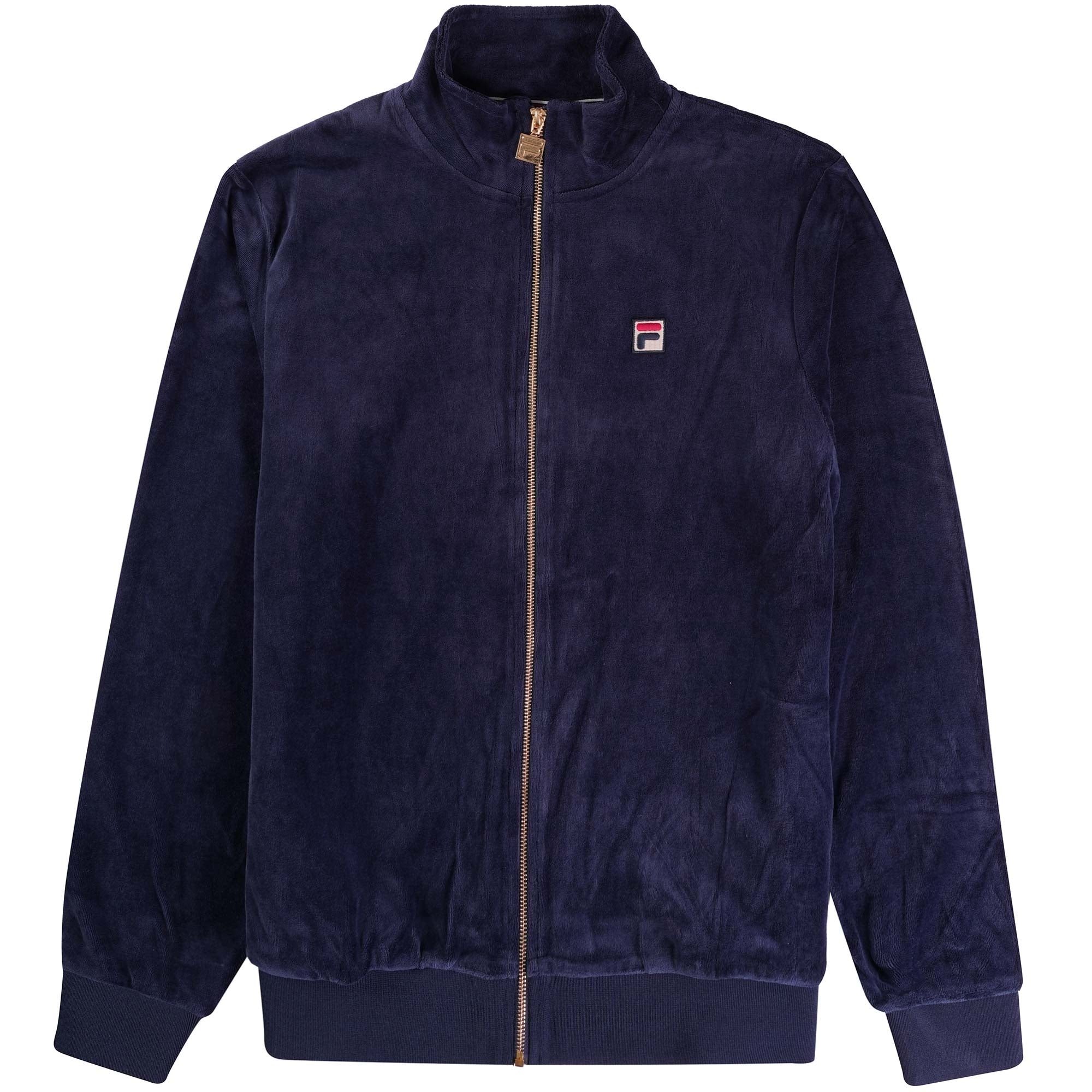 Fila Vintage Marc Velour Track Top - Fila Navy