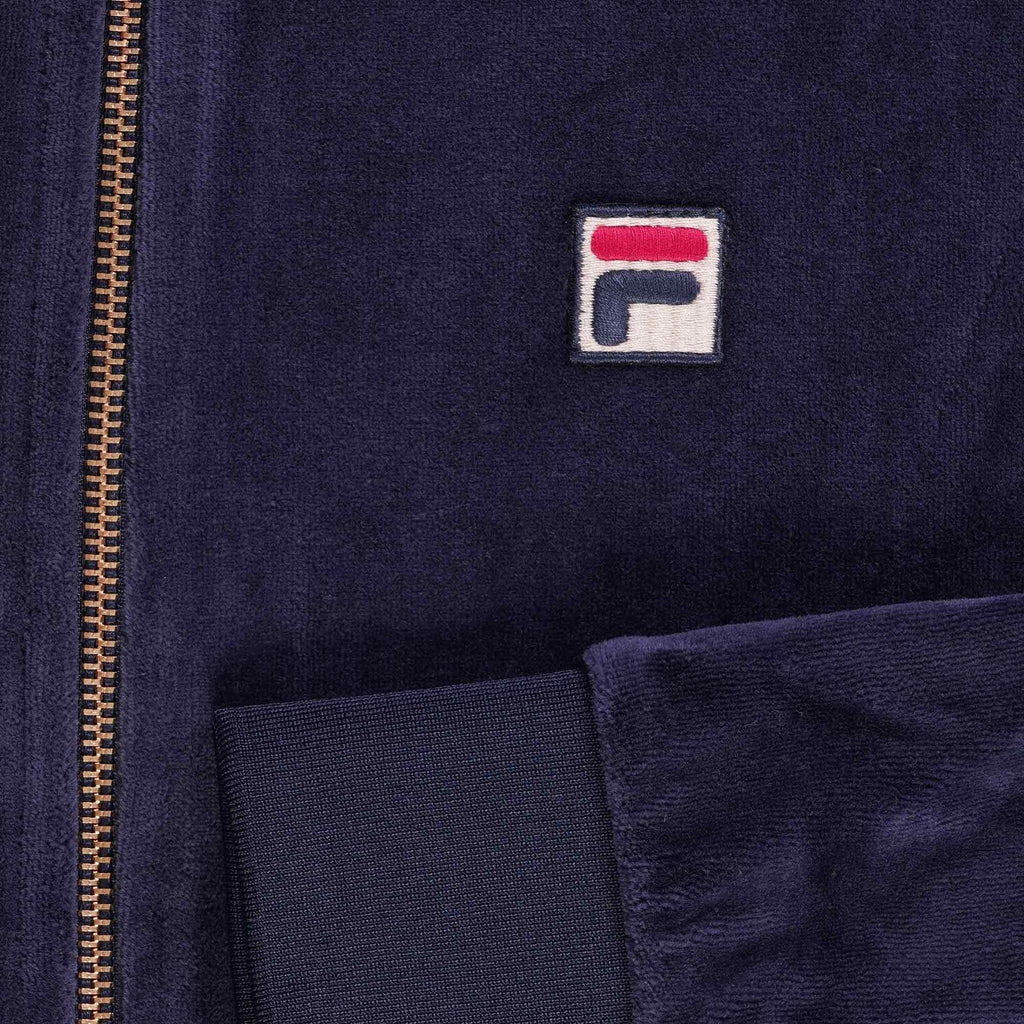 Fila Vintage Marc Velour Track Top - Fila Navy
