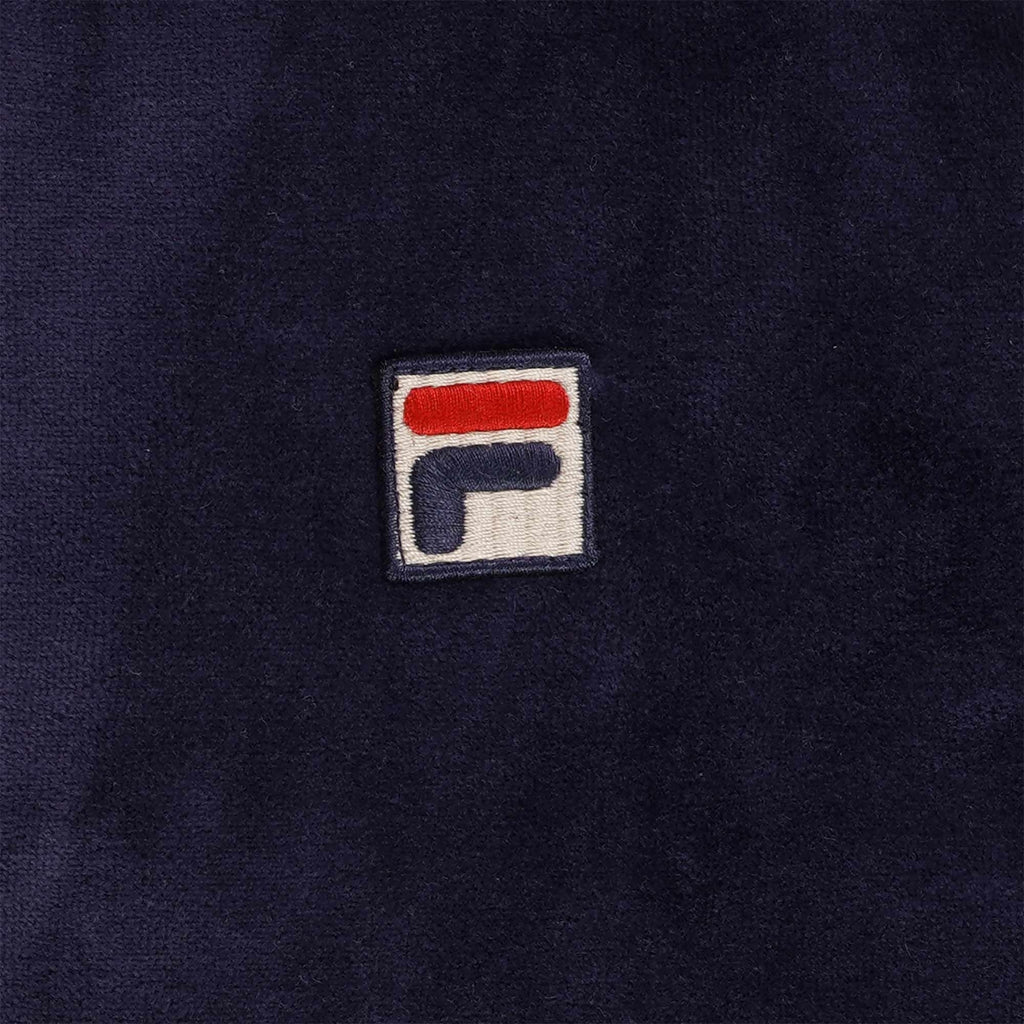 Liston Colour Block Velour Track Top - Navy/Gardenia