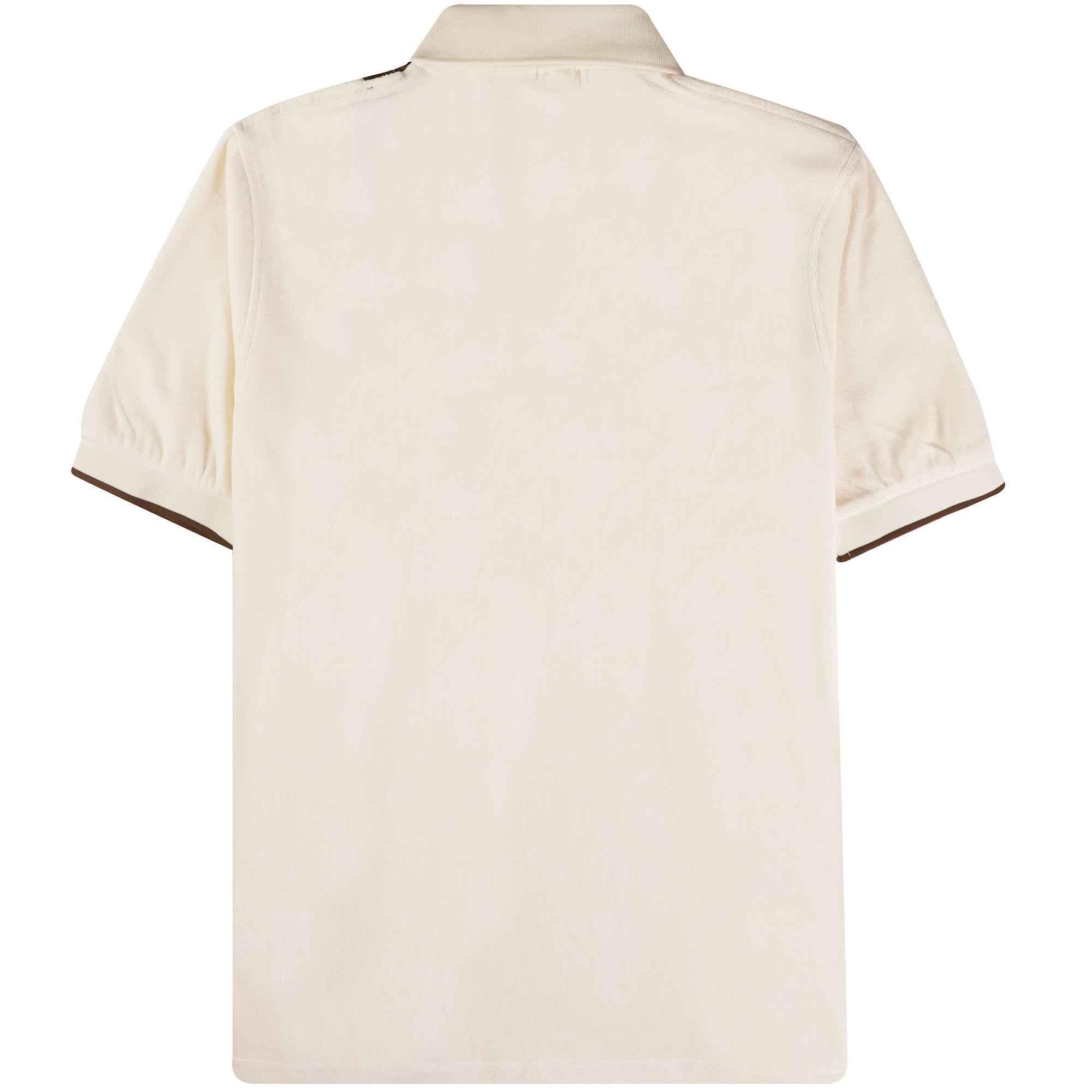 Terra Colour Blocked Velour Polo - Gardenia