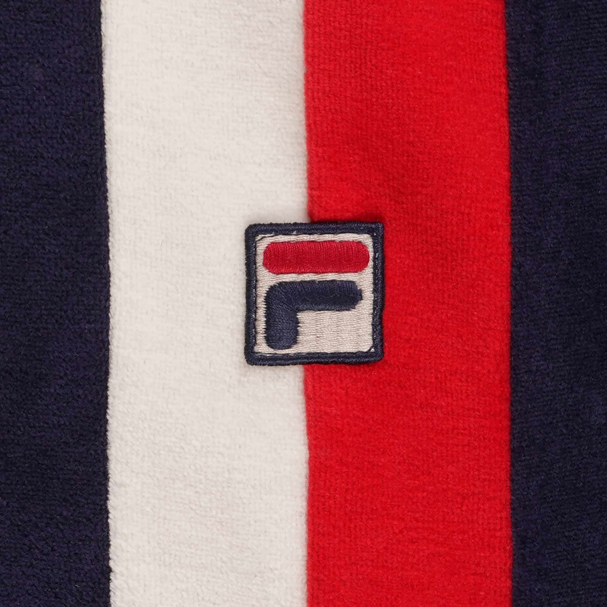 Terra Colour Blocked Velour Polo - Fila Navy