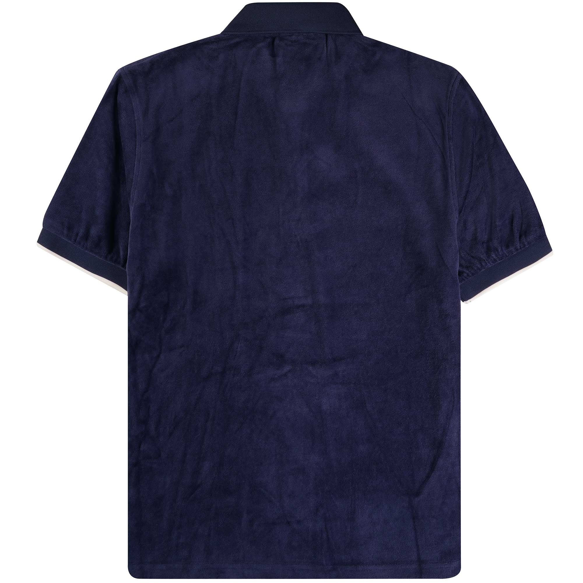 Terra Colour Blocked Velour Polo - Fila Navy