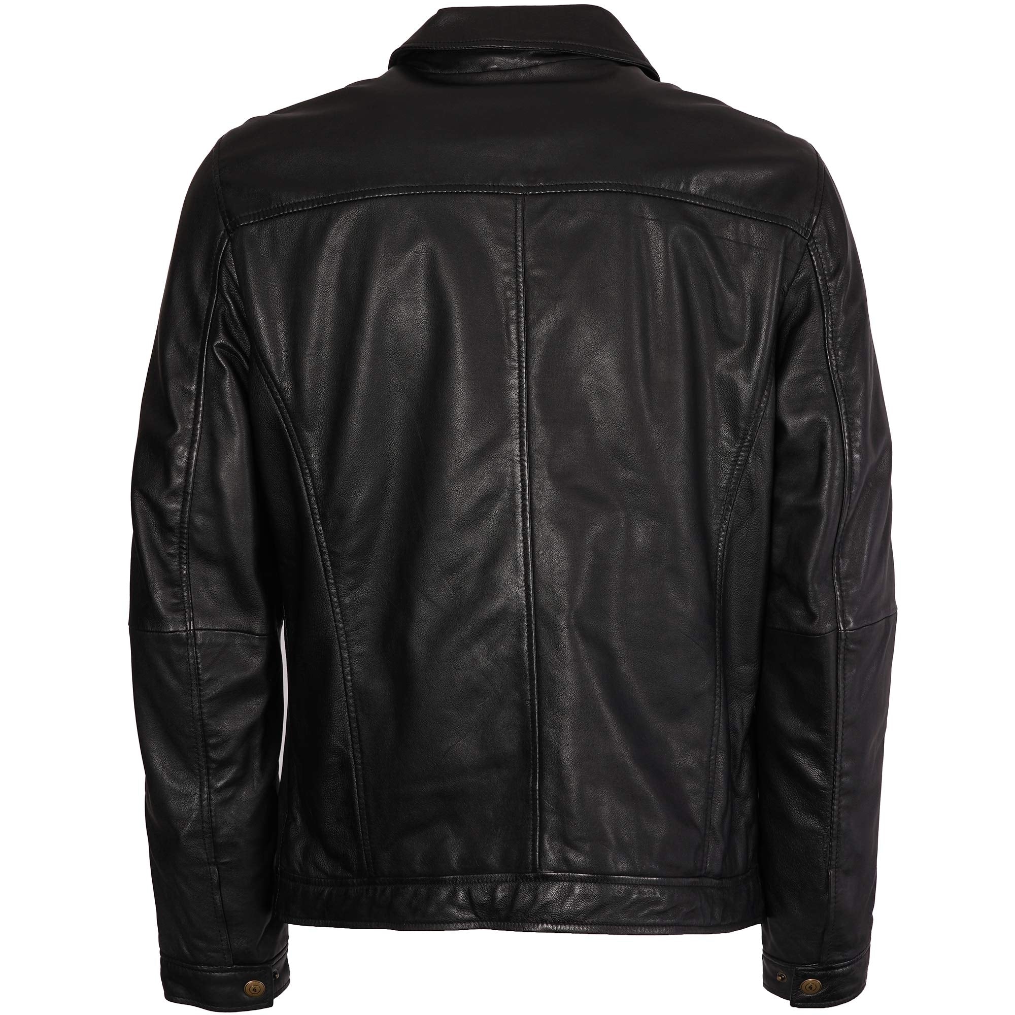 Gabicci Vintage Leather Jacket - Black