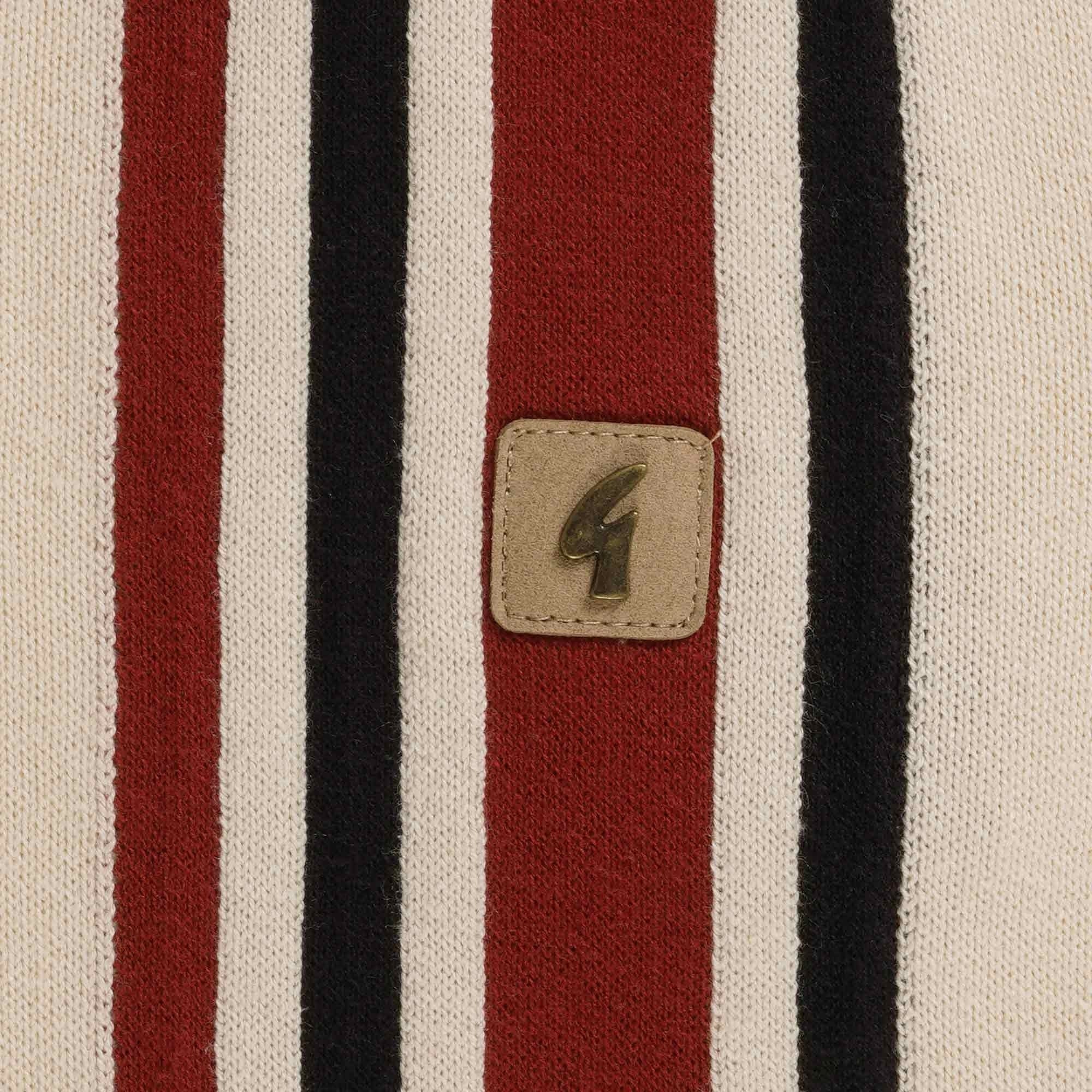 Gabicci Vintage Soda Long Sleeved Polo Shirt - Cream