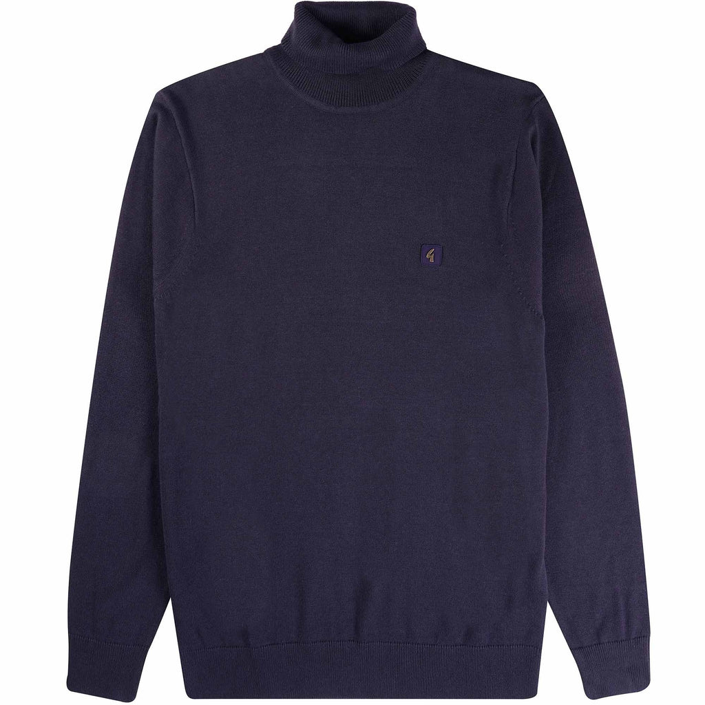 Gabicci Vintage Ricardo Roll Neck Jumper - Navy