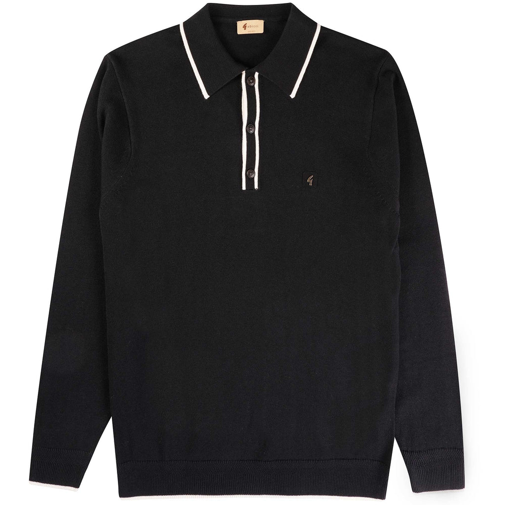 Gabicci Vintage Lineker Polo Shirt - Black