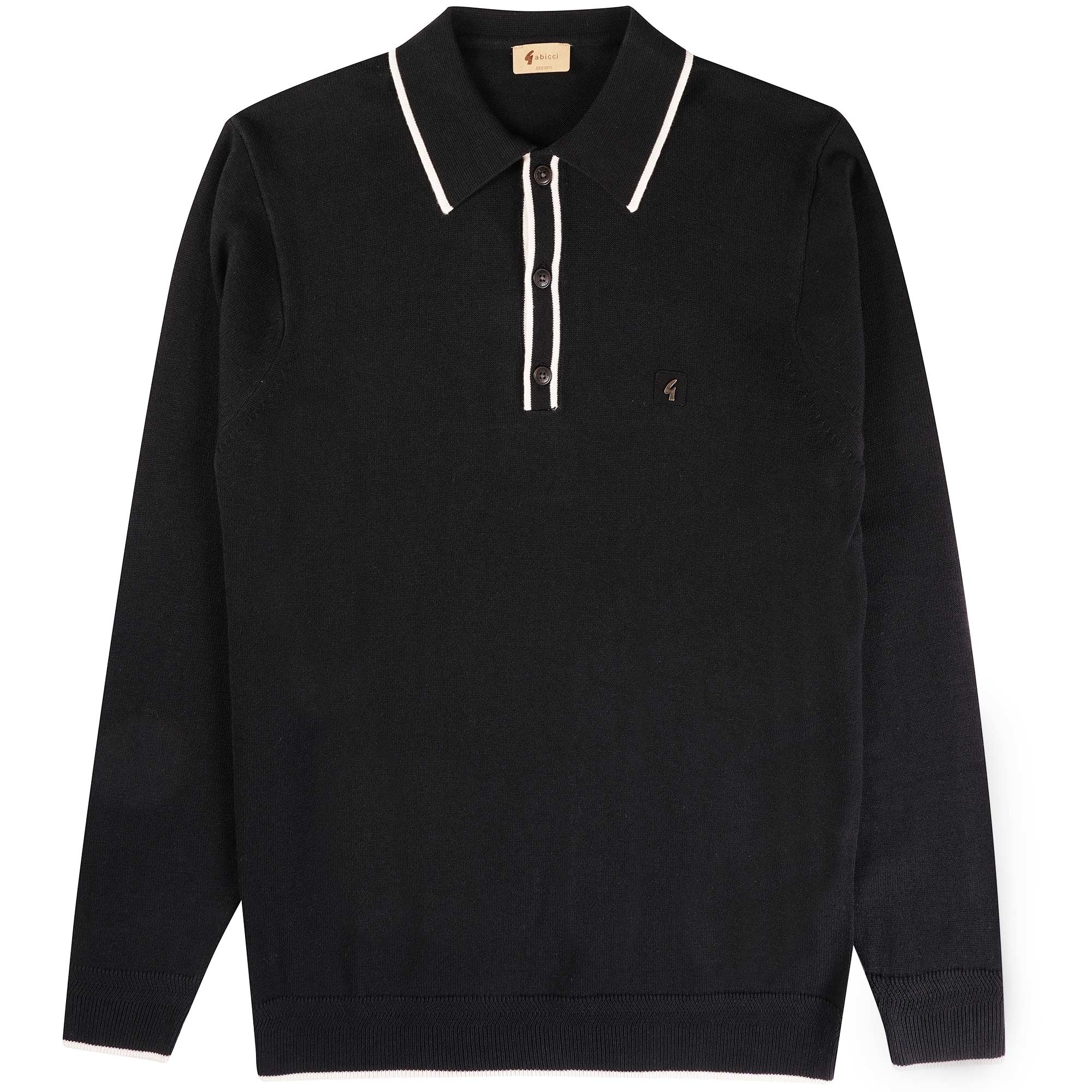 Gabicci Vintage Lineker Polo Shirt - Black
