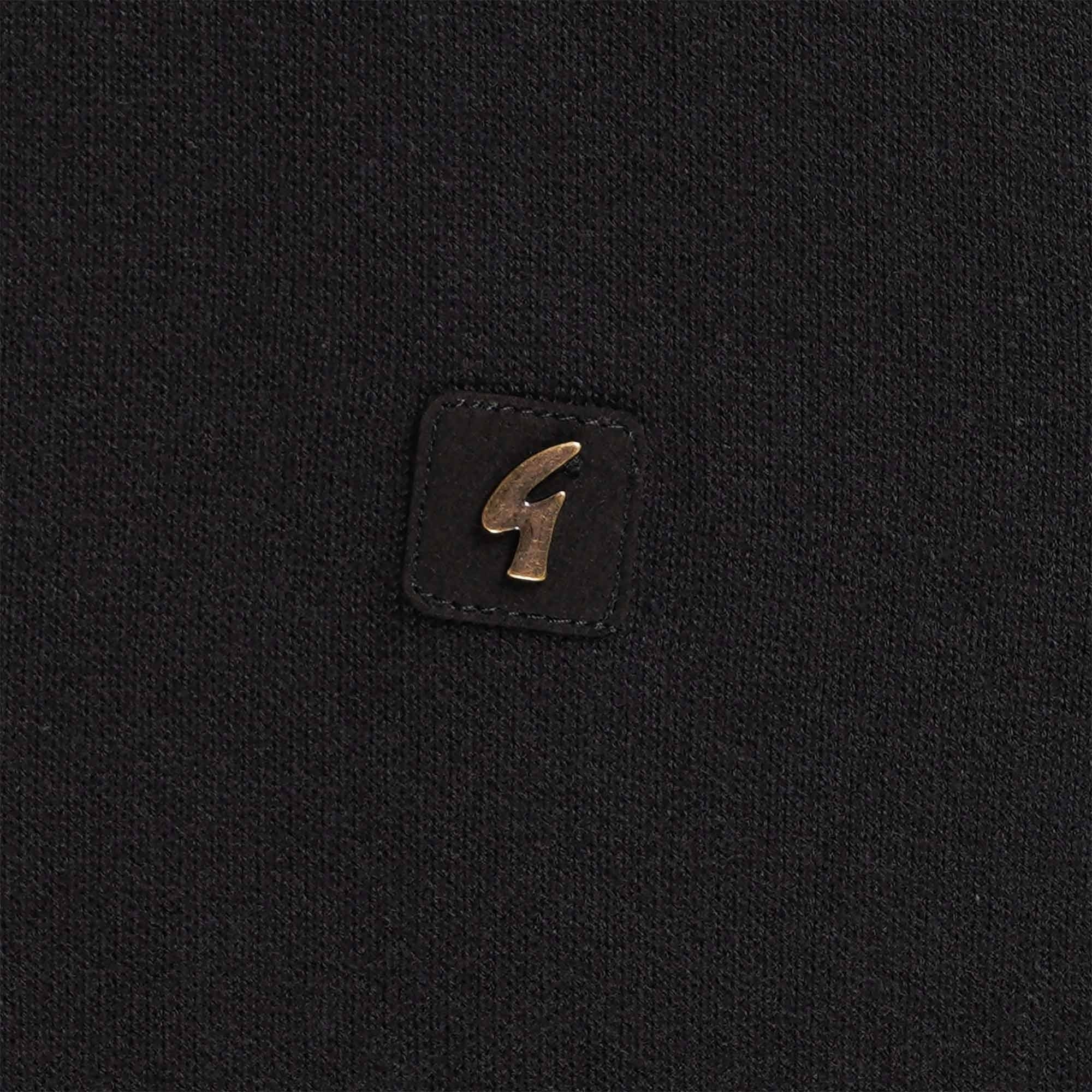 Gabicci Vintage Francesco Long Sleeved Polo Shirt - Black