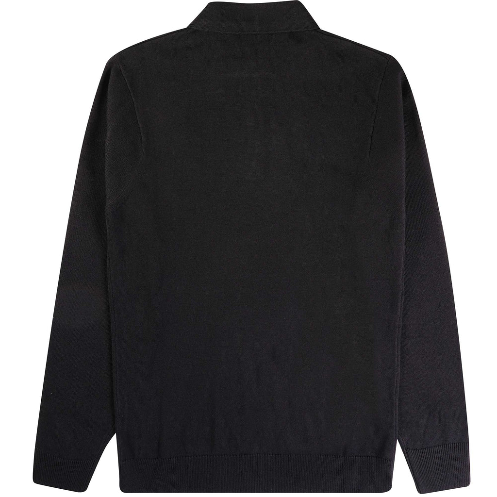 Gabicci Vintage Francesco Long Sleeved Polo Shirt - Black