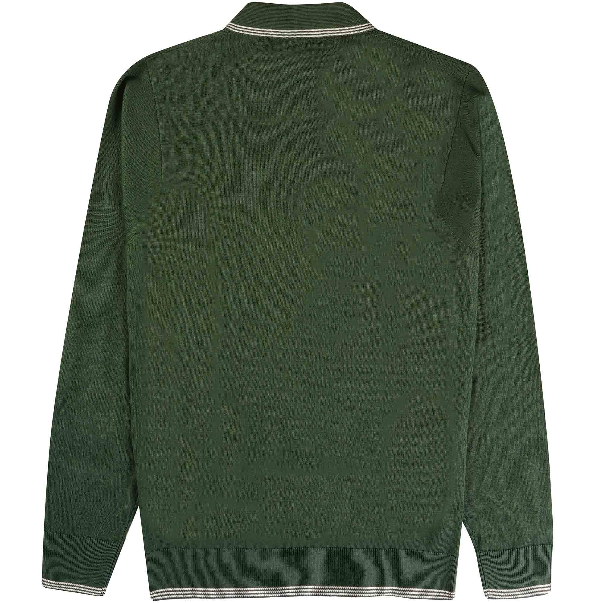 Gabicci Vintage Carlson Tonal Knit Polo Shirt - Forest