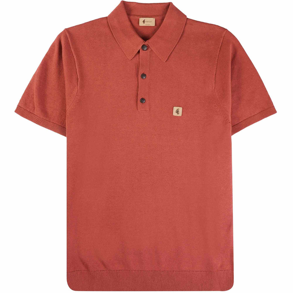Gabicci Vintage Jackson Polo Shirt - Rust