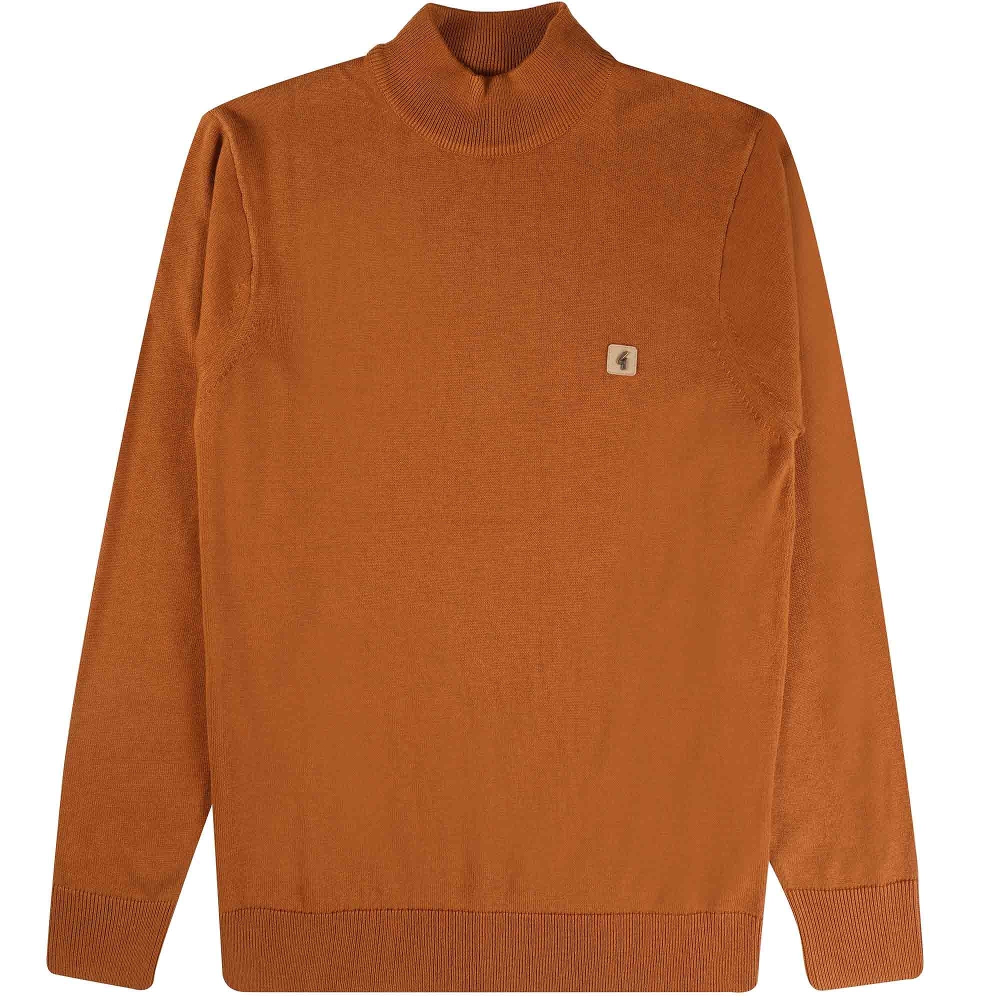 Gabicci Vintage Duke Turtle Neck Jumper - Toffee