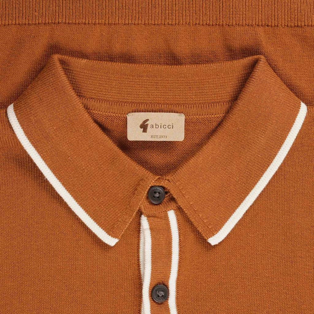 Gabicci Vintage Lineker Polo Shirt - Toffee