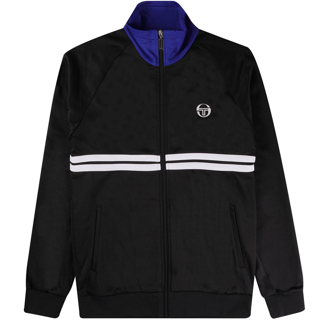 Sergio Tacchini Dallas Track Top - Black and Surf