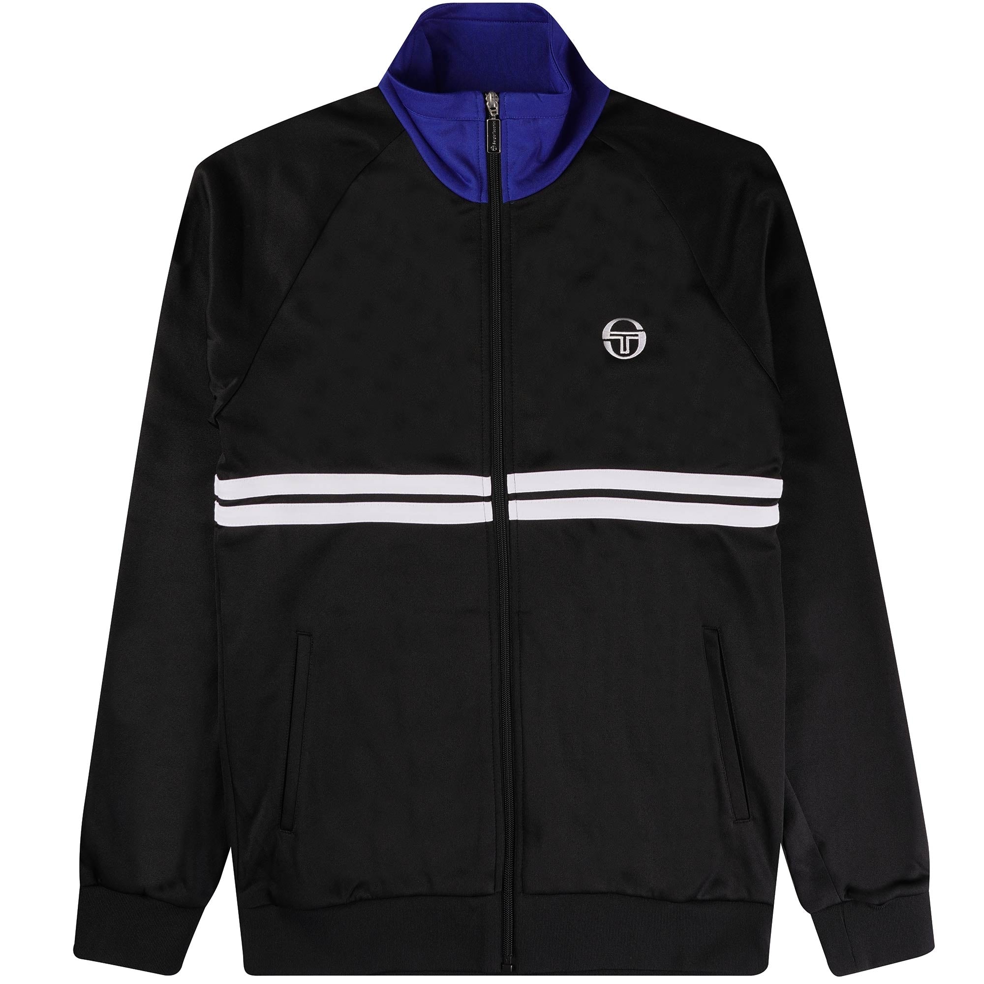 Sergio Tacchini Dallas Track Top - Black and Surf