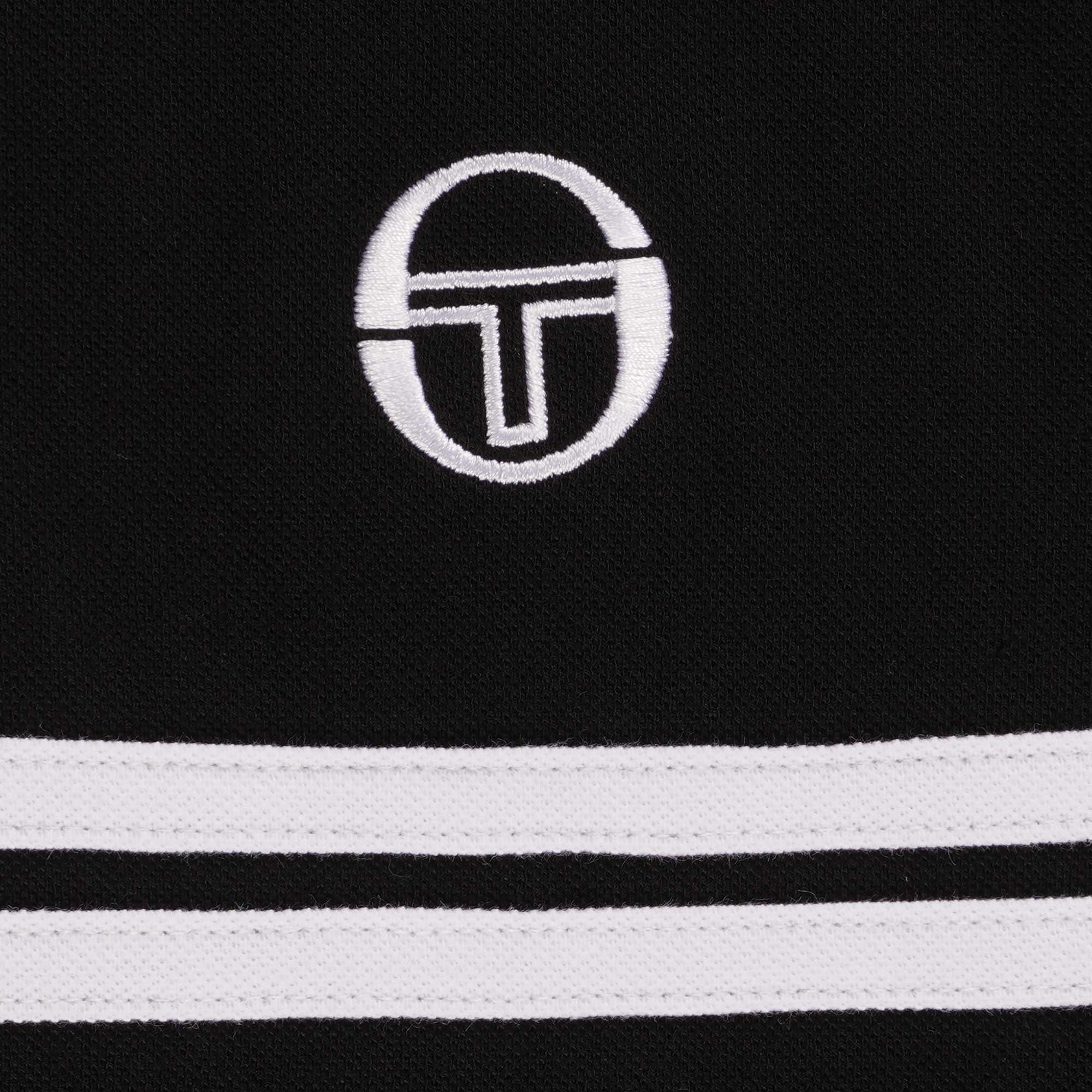 Sergio Tacchini Supermac Polo Shirt - Black and Surf