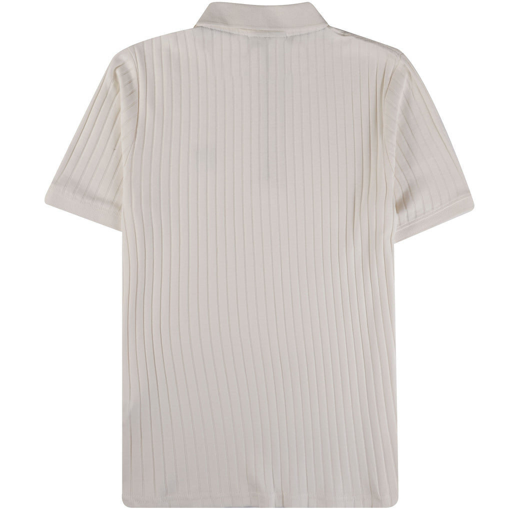 Fila Vintage Rufus Textured Stripe Polo - Gardenia