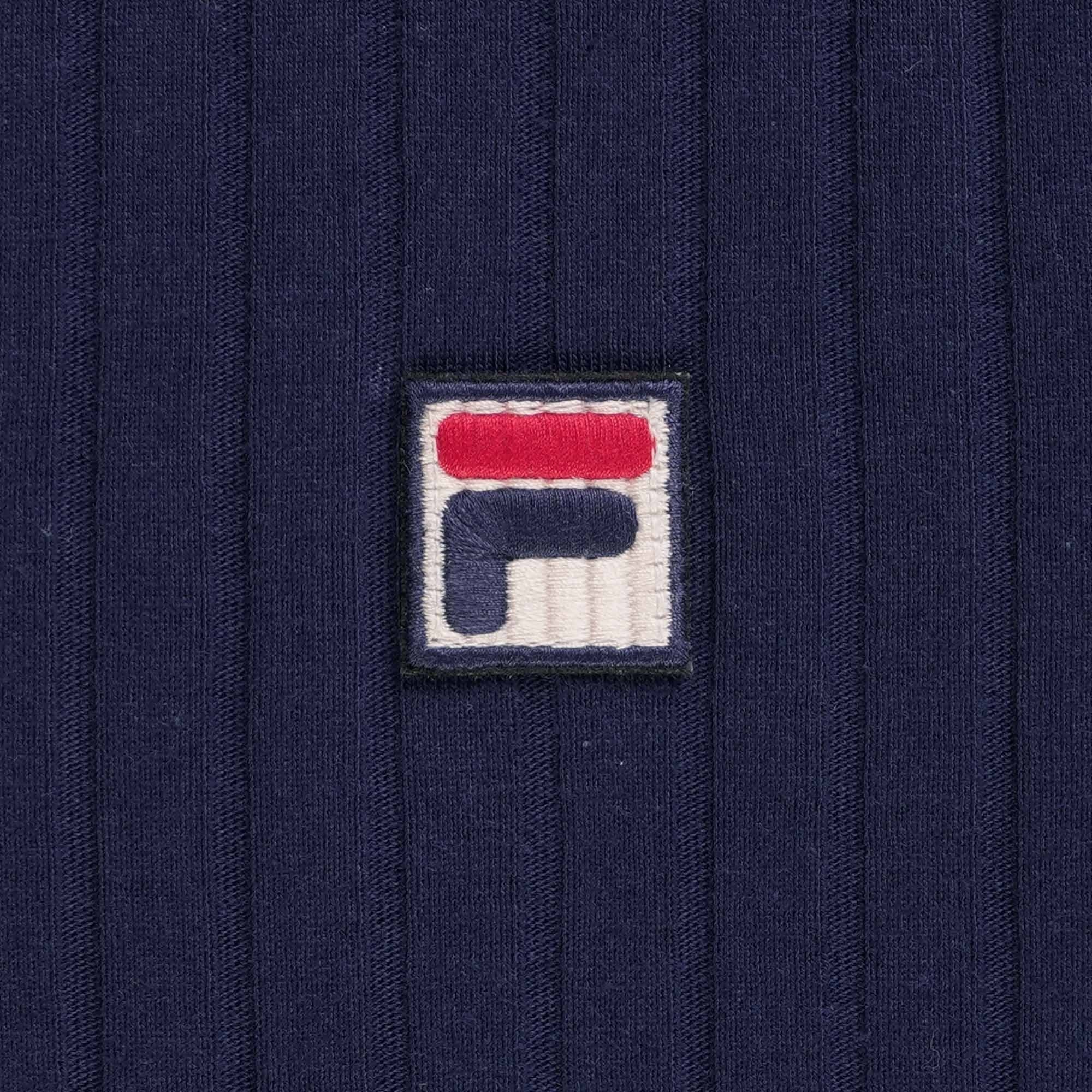 Fila Vintage Rufus Textured Stripe Polo - Fila Navy