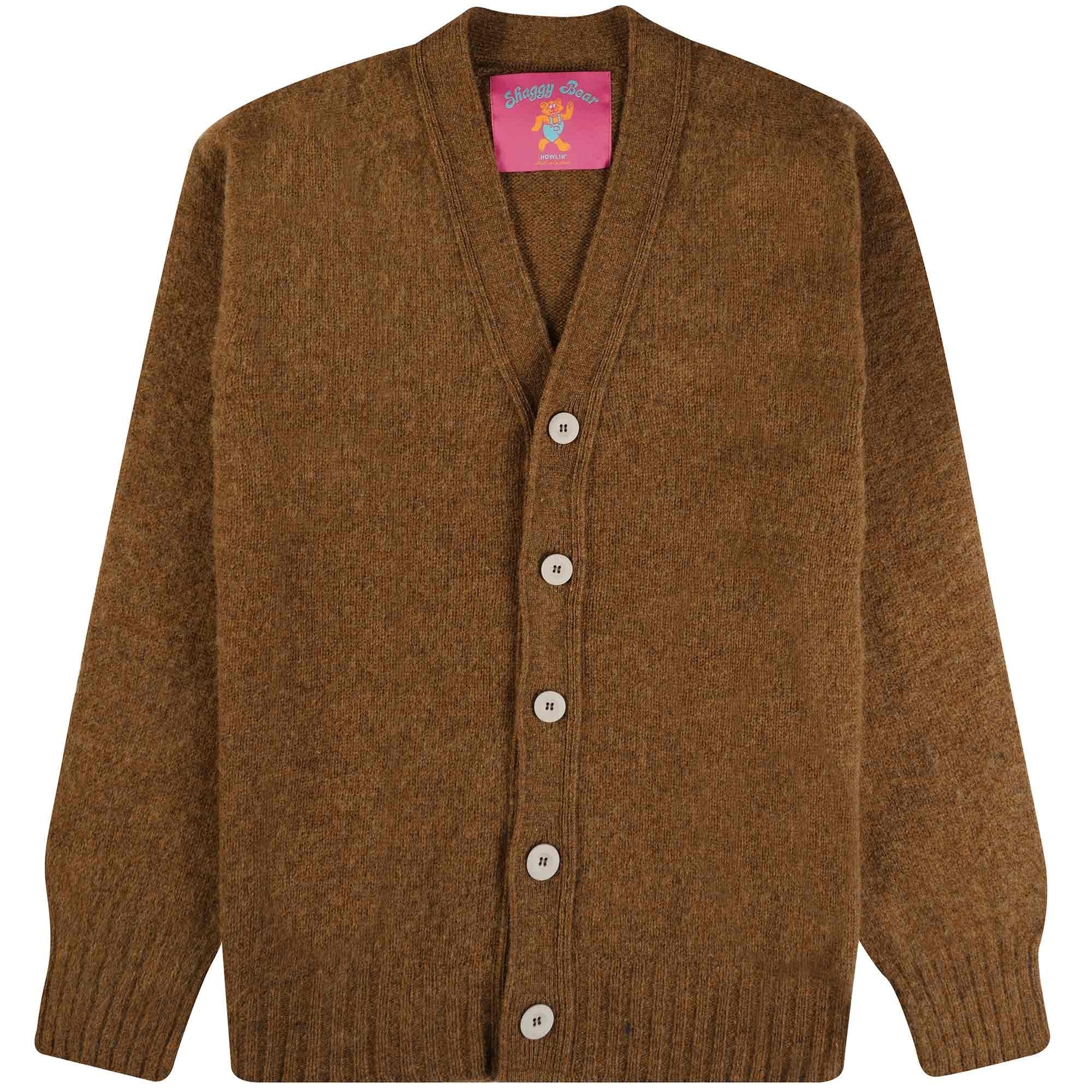 Howlin' Shaggy Bear Cardigan - Nuts