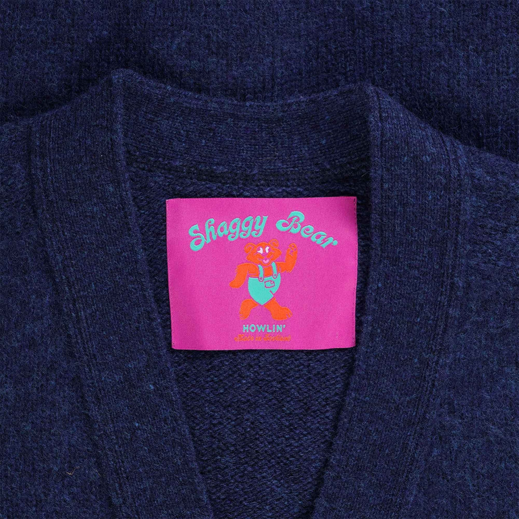 Howlin' Shaggy Bear Cardigan - Magic Blue