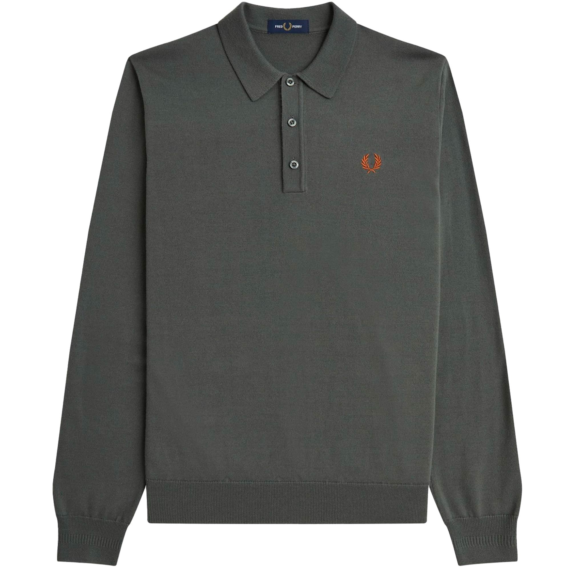 Fred Perry Classic Knitted Shirt - Field Green
