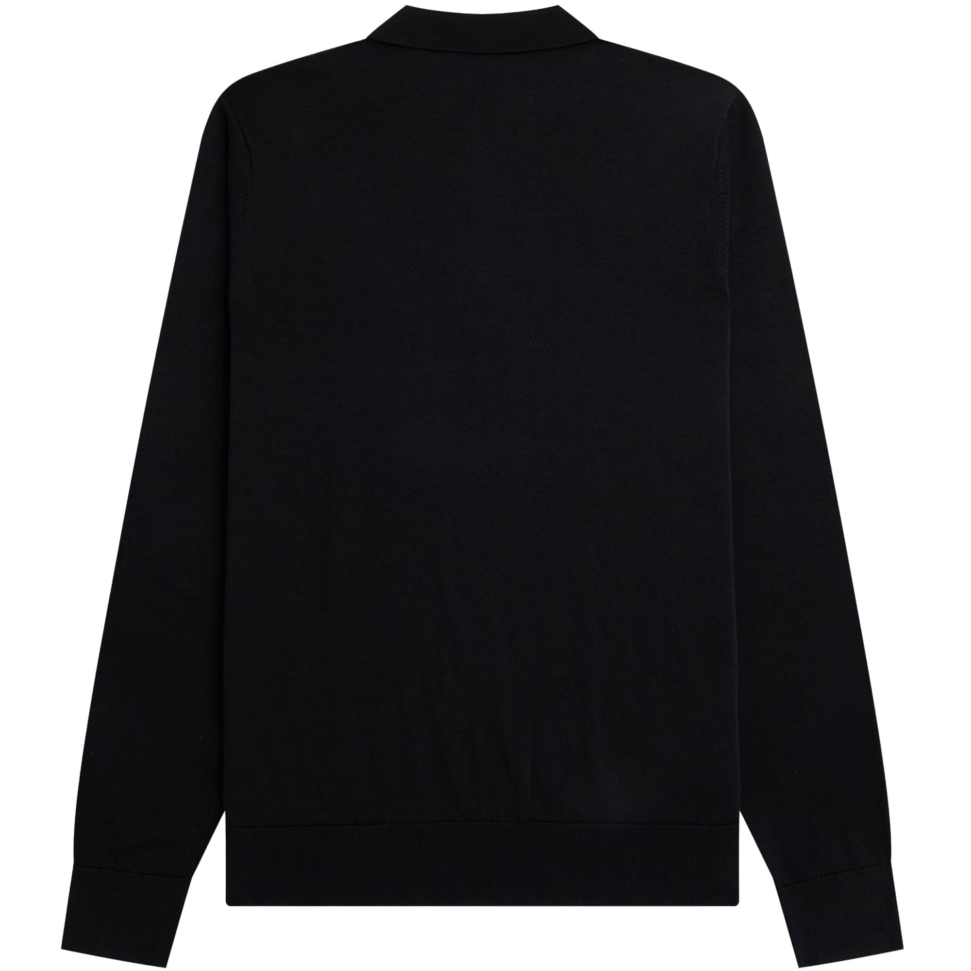 Fred Perry Vertical Stripe Knitted Shirt - Black
