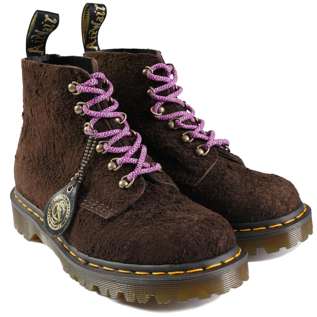 Dr. Martens Made In England 101 Hardware Suede Boots - Dark Brown