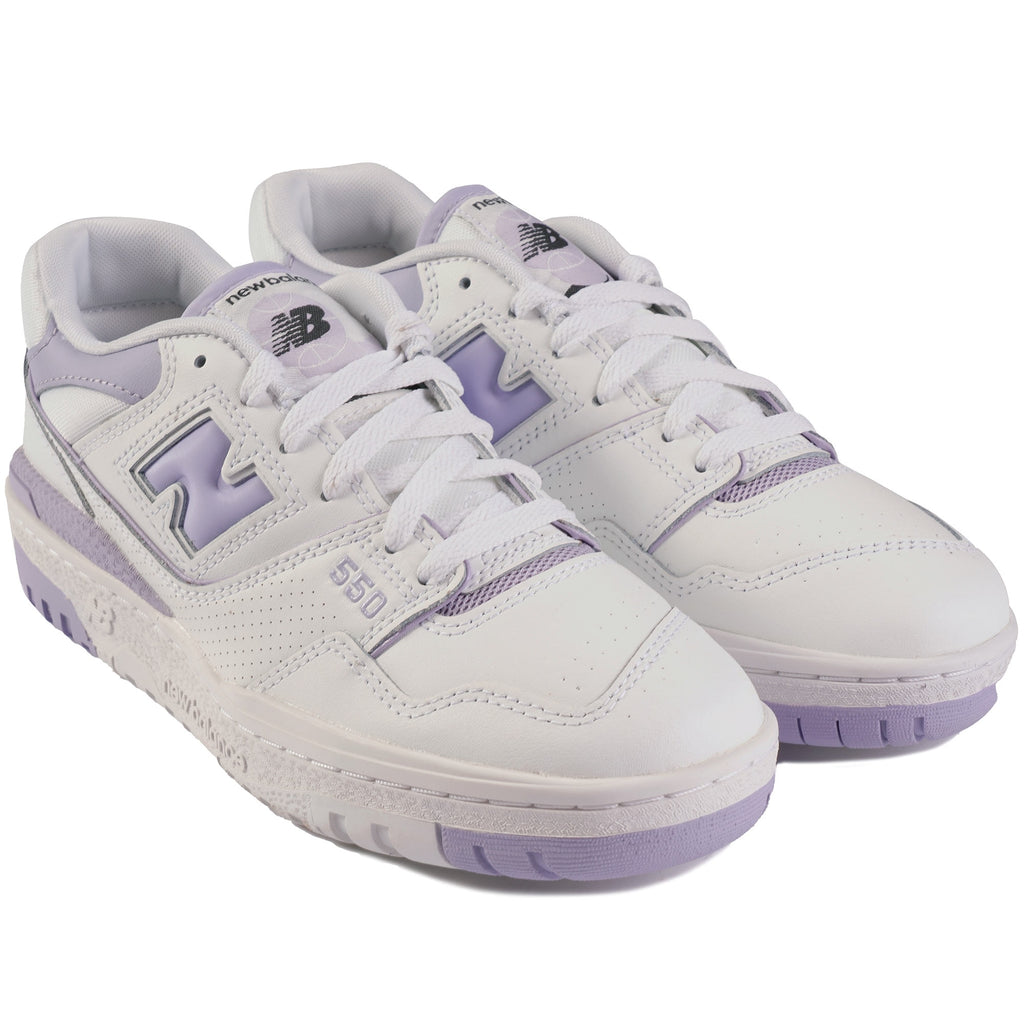 New Balance Womens 550s - White and Lilac