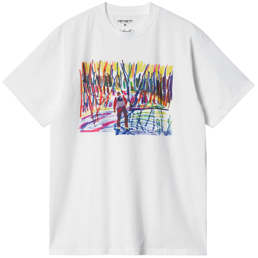 Carhartt WIP Short Sleeve Ollie Mac Icy Lake T-Shirt - White