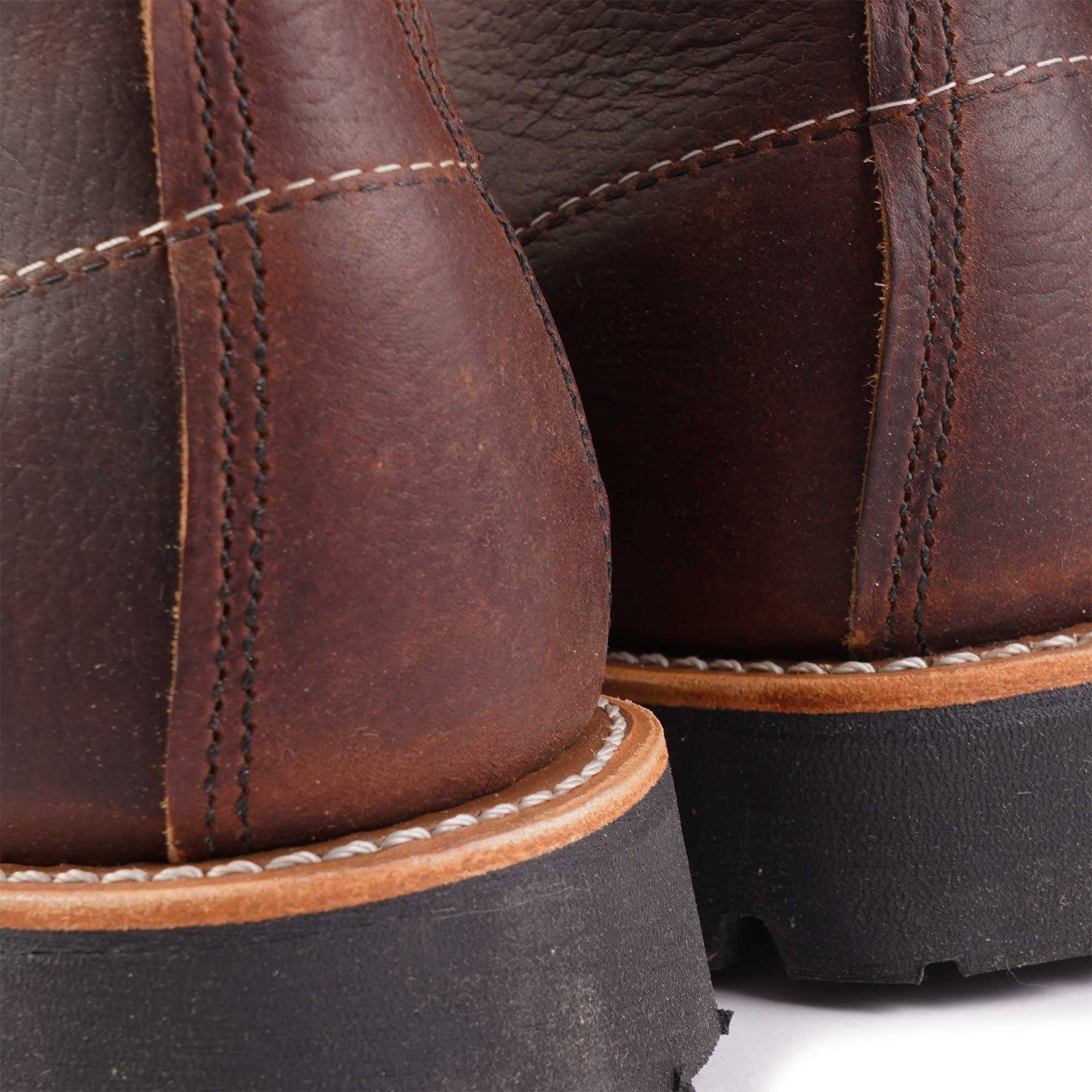 Roughneck Moc Toe Work Boots - Brown