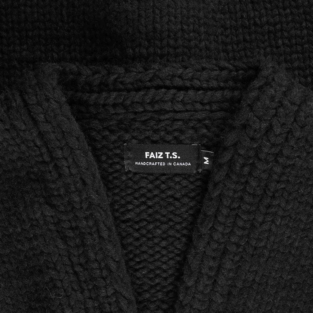 Faiz TS Heavy Weight Hand Knitted  Kyoto Robe - Black