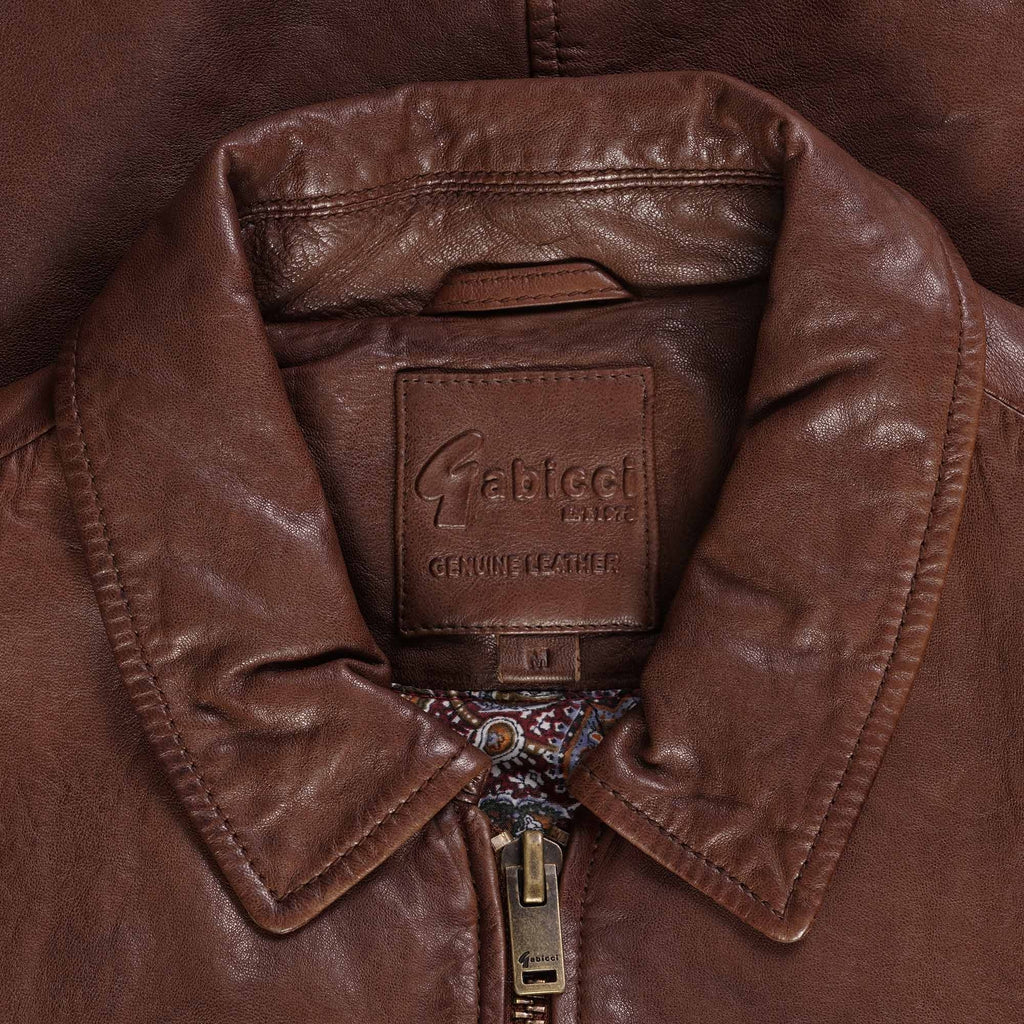 Gabicci Vintage Leather Jacket - Desert